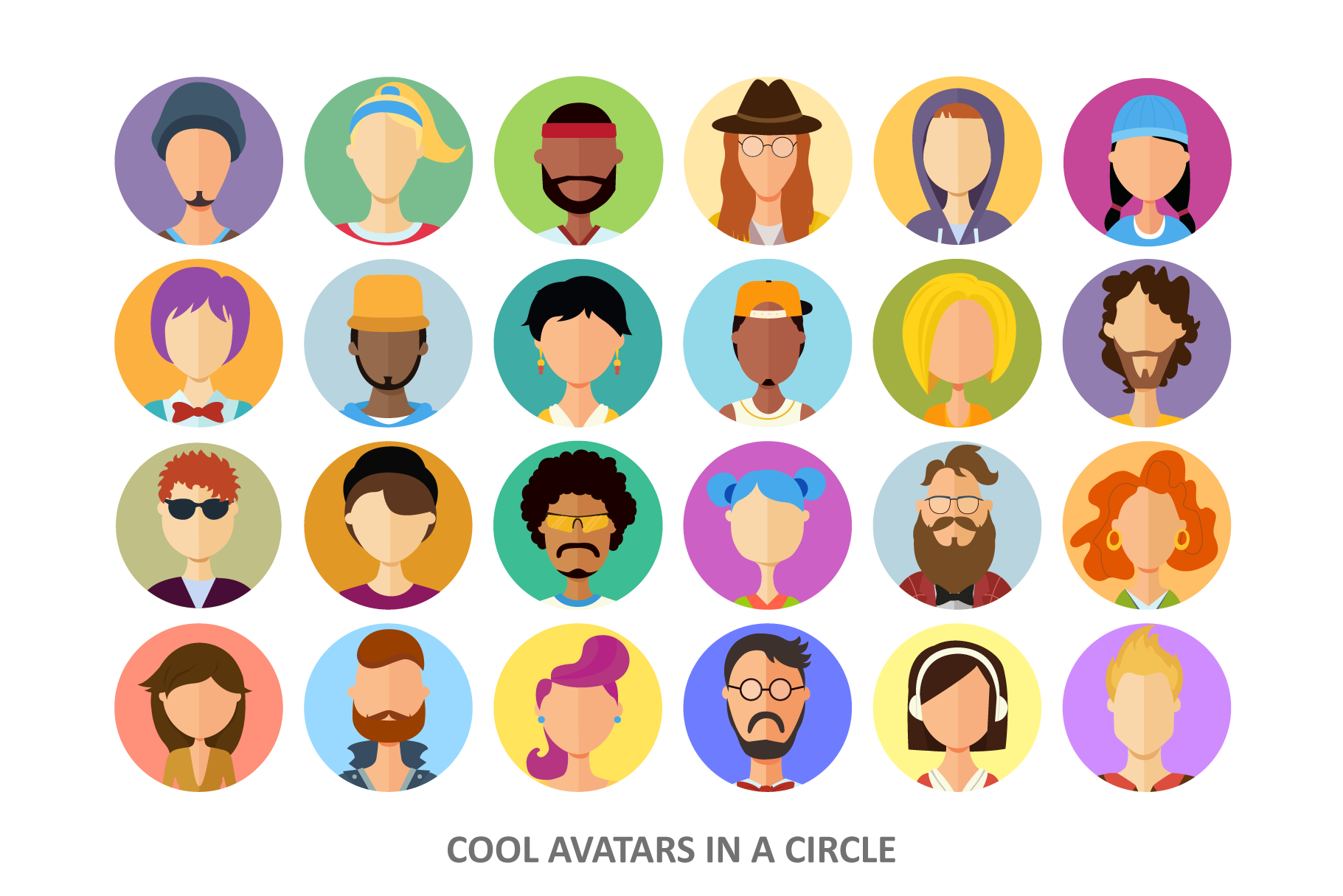 Avatar Icons People collection By NikoDzhi Art