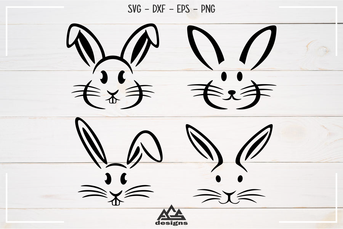 Rabbit Easter Bunny Svg Design By AgsDesign ...