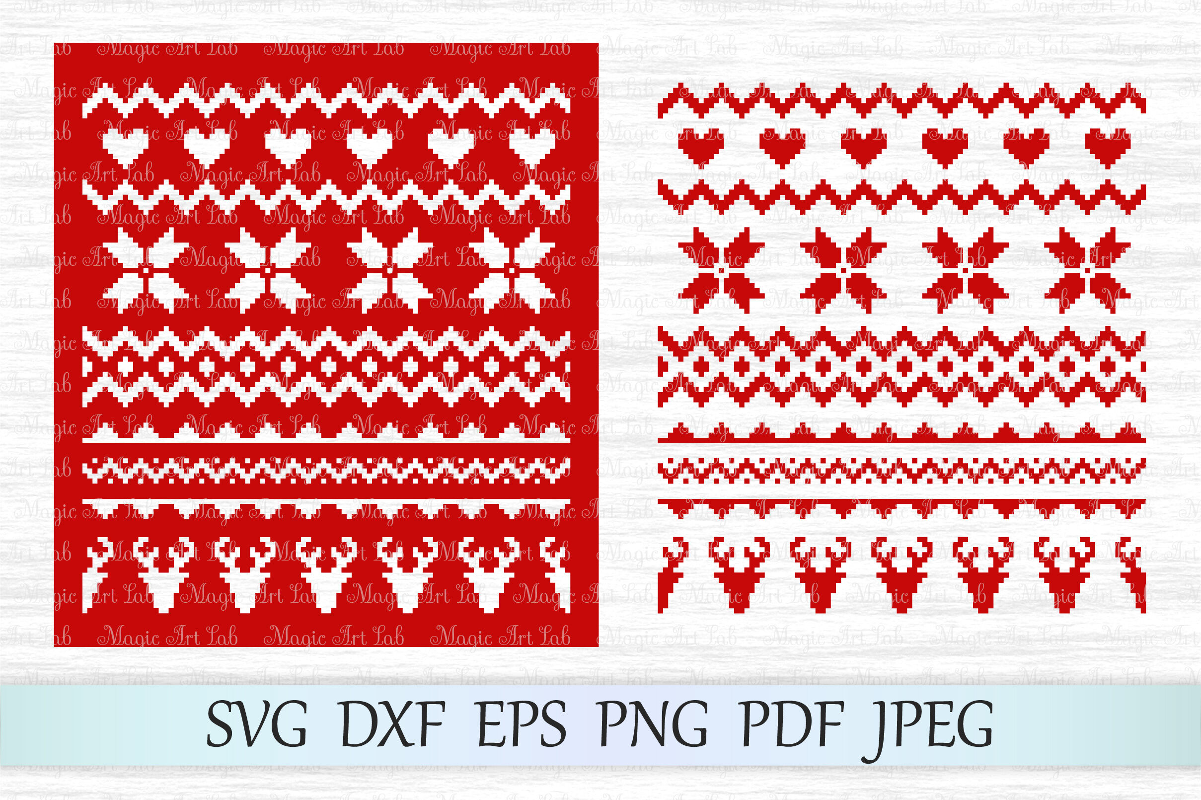 Sweater Pattern Svg Christmas Pattern Svg Christmas Sweater Svg By Magicartlab Thehungryjpeg Com
