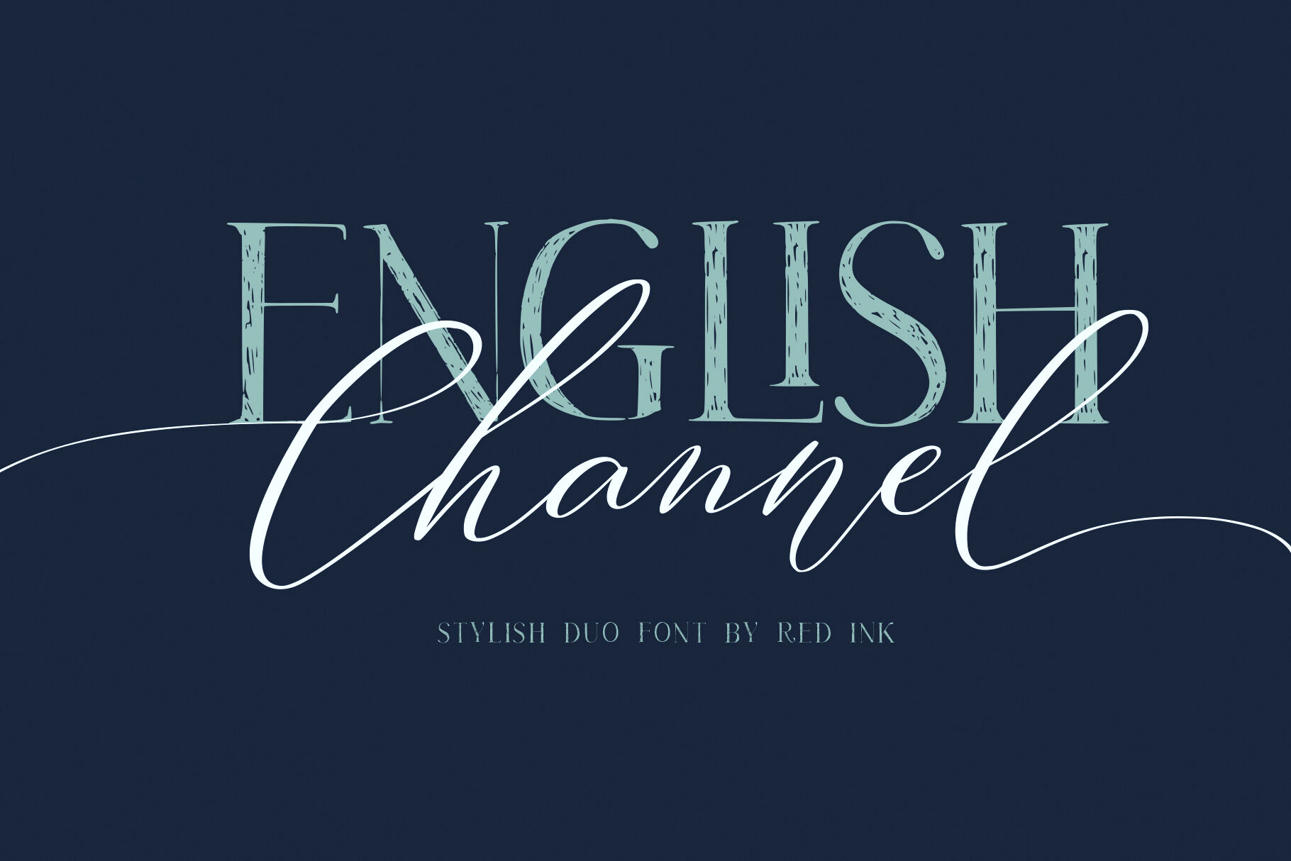 English Channel. Stylish Duo Font By Red Ink