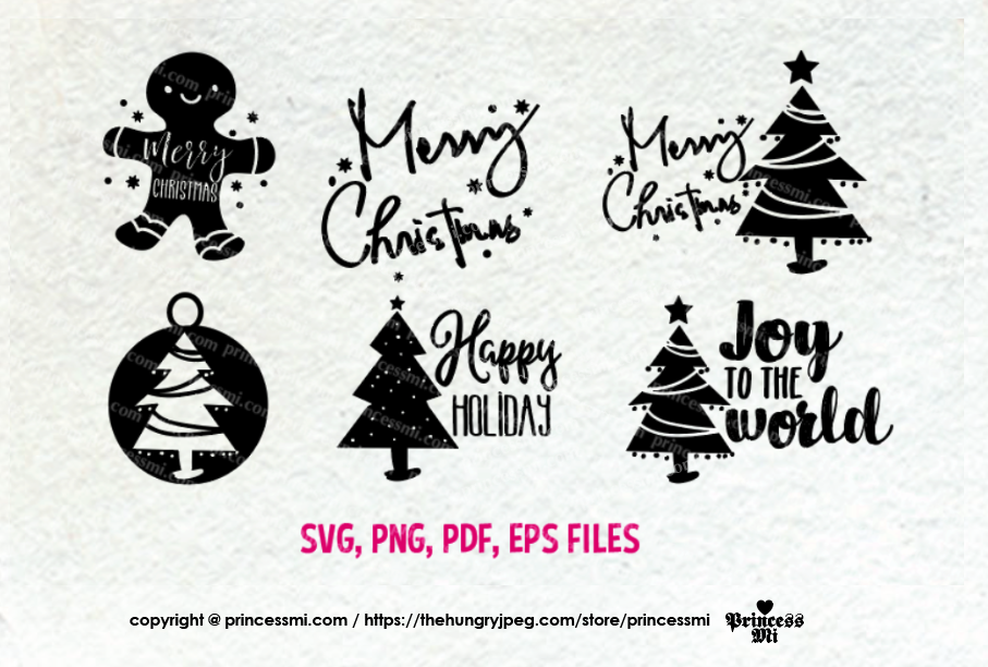 Christmas set / svg, eps, png file By princessmi | TheHungryJPEG