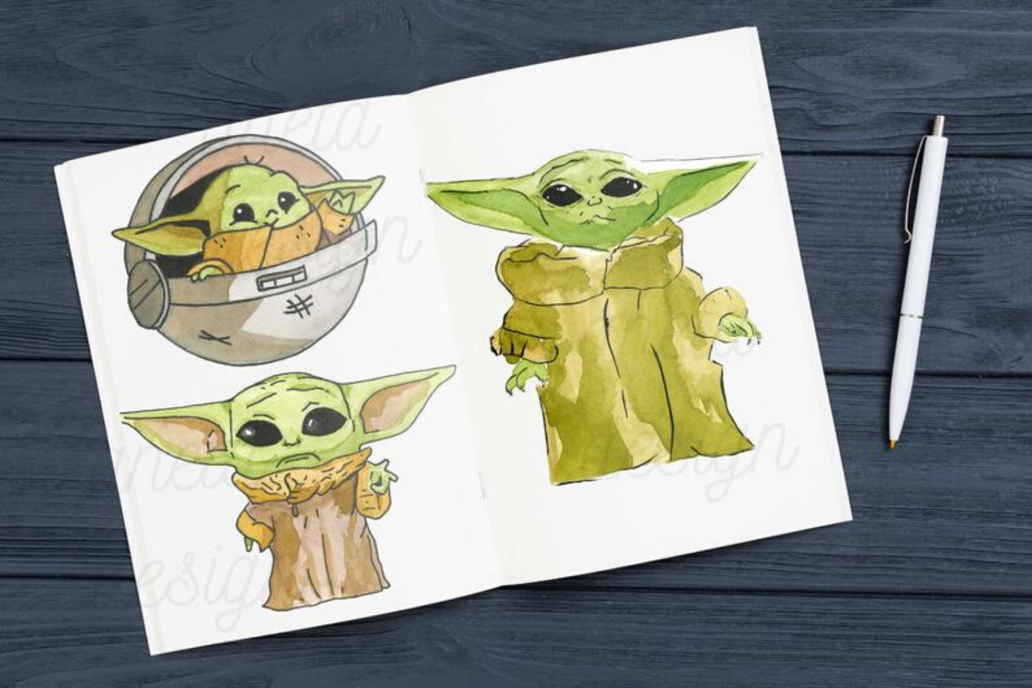 Baby Yoda Star Wars, Drinking Coffee Mug Baby Yoda, Cute Baby Yoda By ...