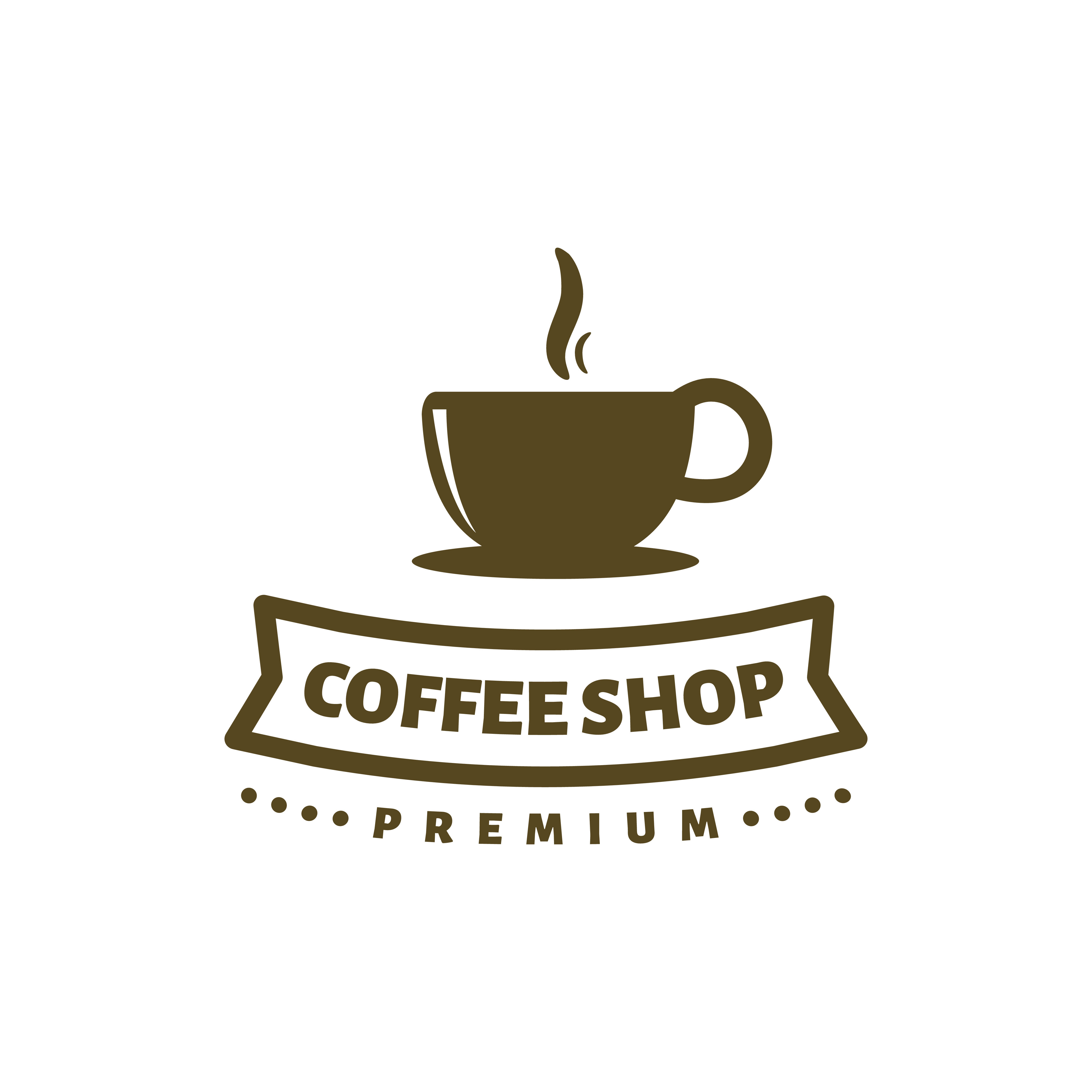 Download coffee shop logo template vector for premium coffee business By Imaginicon | TheHungryJPEG.com
