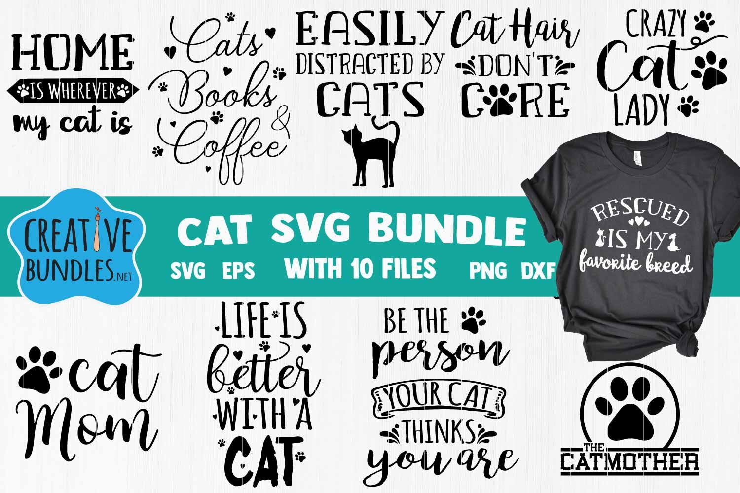 Cat Svg Bundle By creativespace | TheHungryJPEG