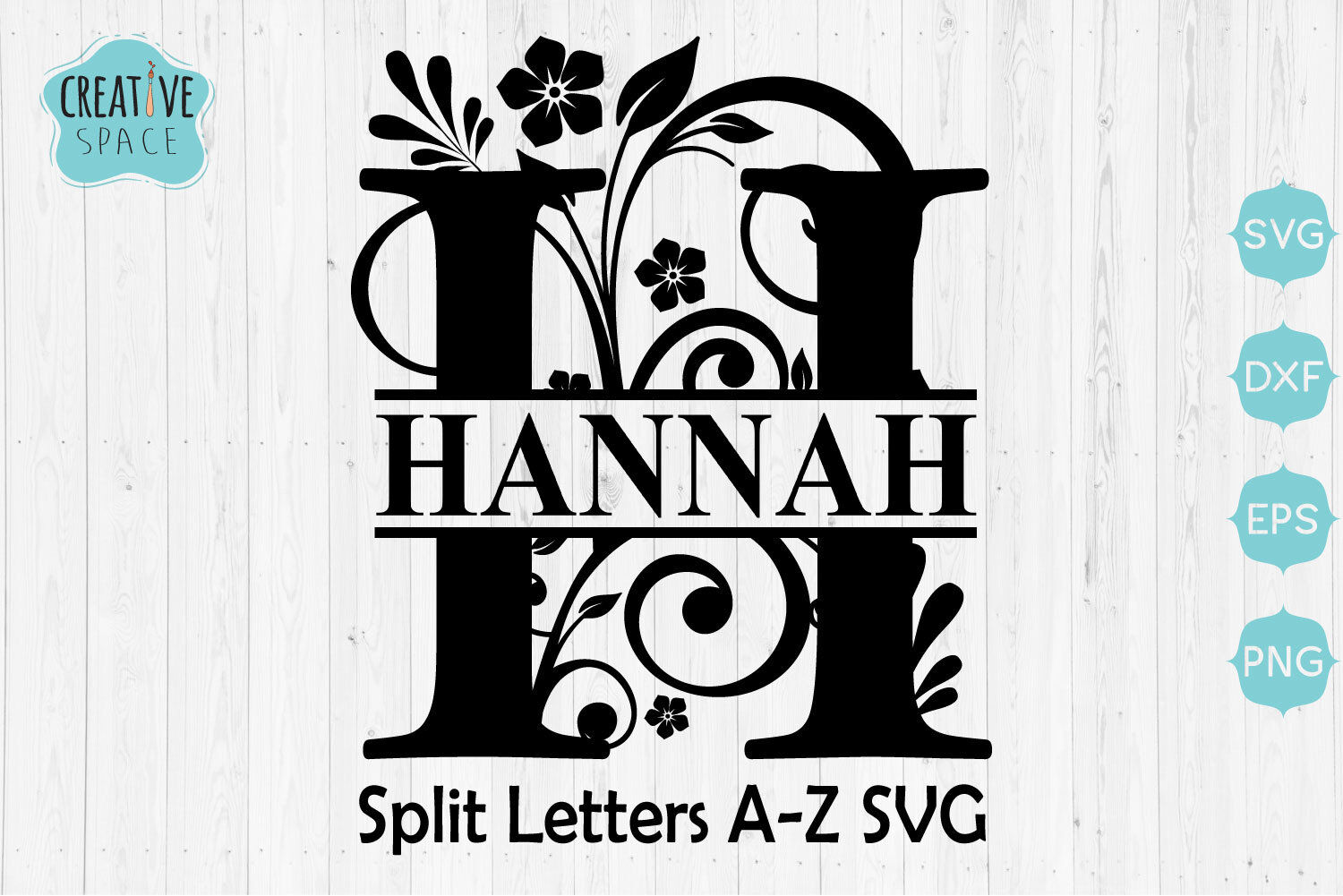 Split Monogram Letters By creativespace | TheHungryJPEG.com