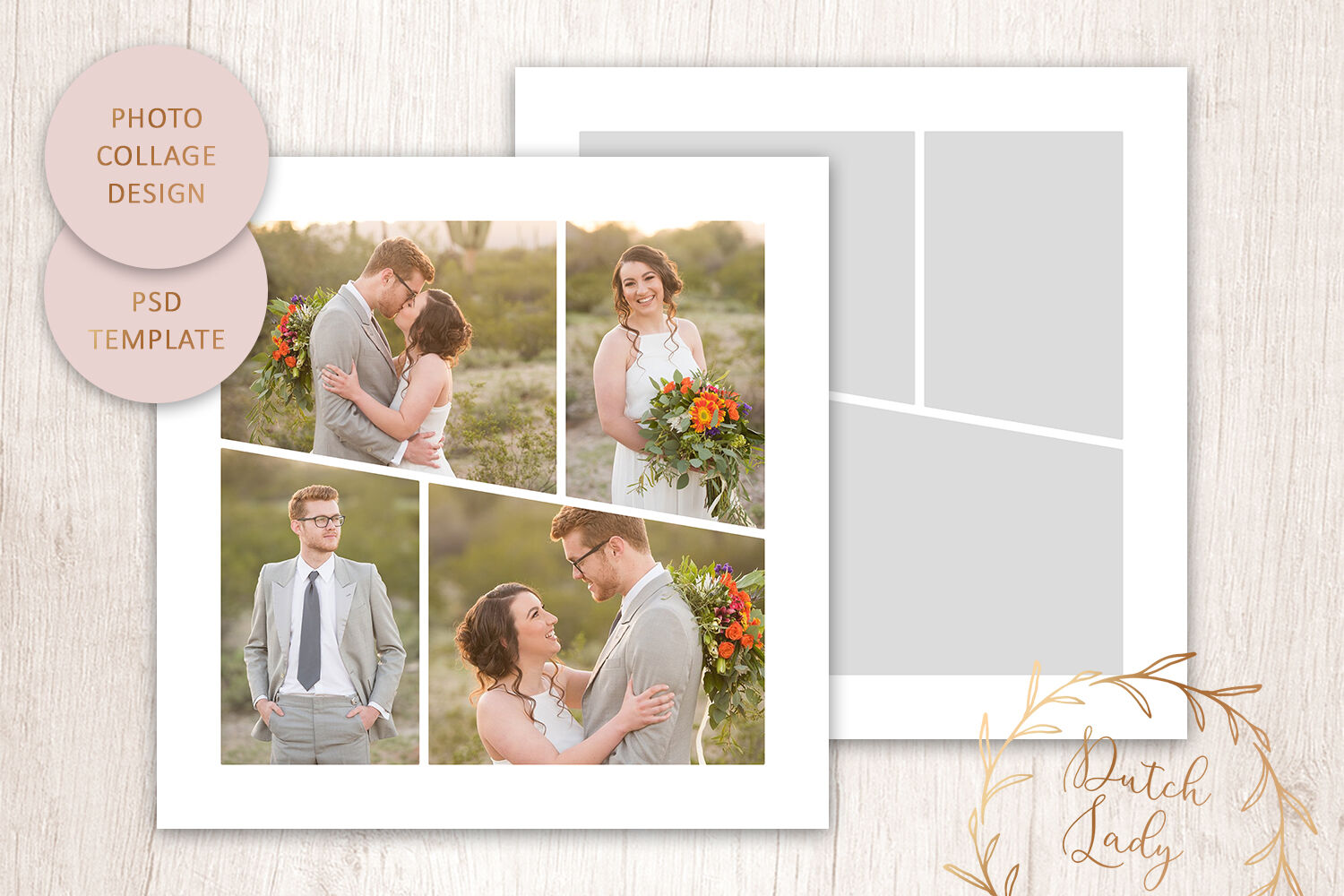 PSD Photo Collage Template By The Dutch Lady Designs TheHungryJPEG