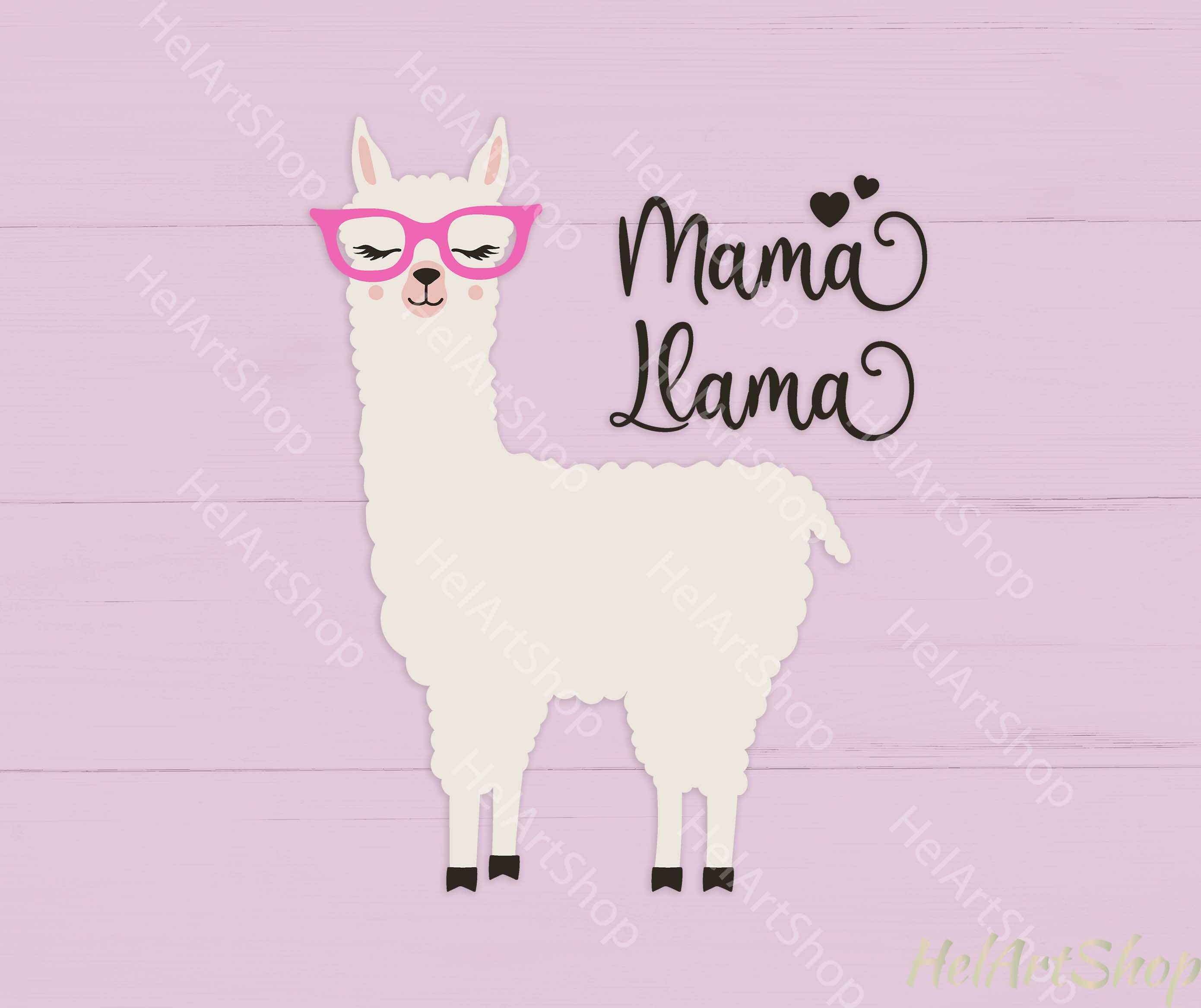 Mama Llama Svg Cute Llama Svg Alpaca Svg By Helartshop Thehungryjpeg Com