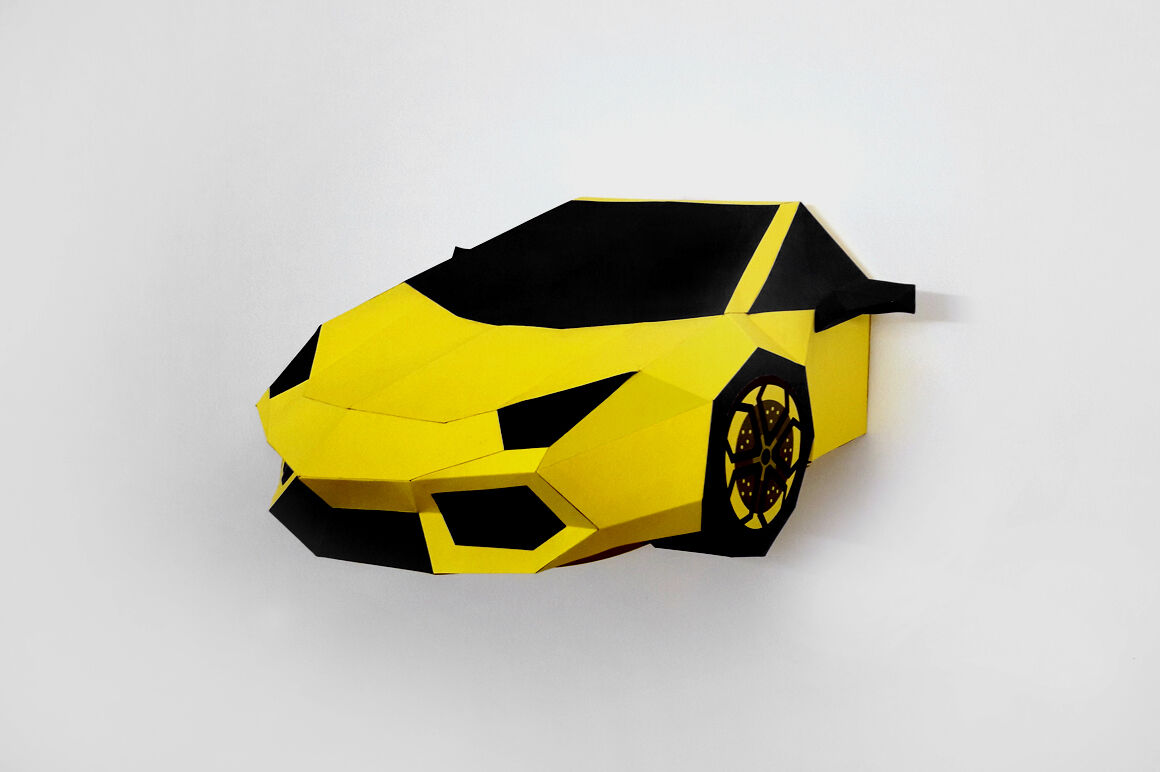 Diy Lamborghini Front 3d Papercraft By Paper Amaze Thehungryjpeg