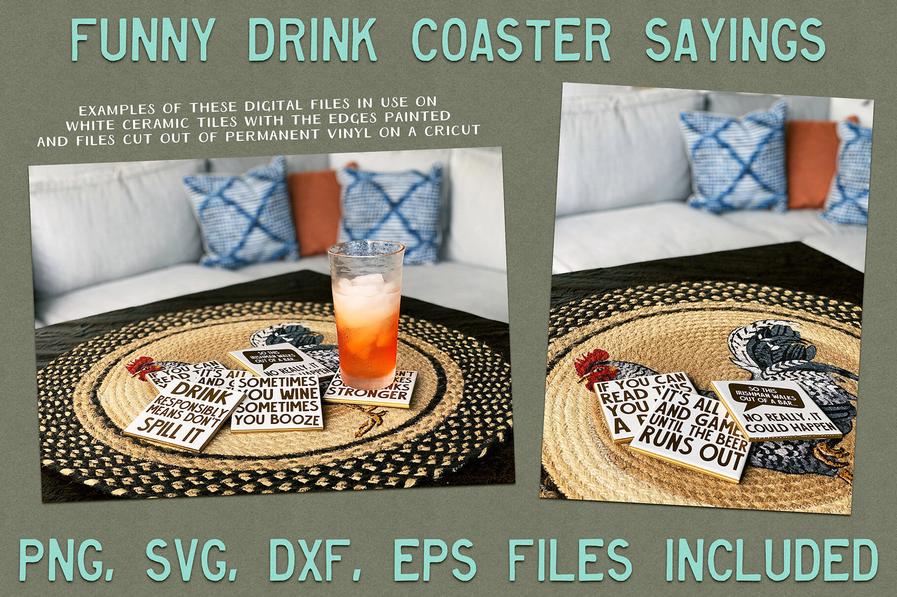 Download Funny Drink Coaster SVG Files By Heather Green Designs ...