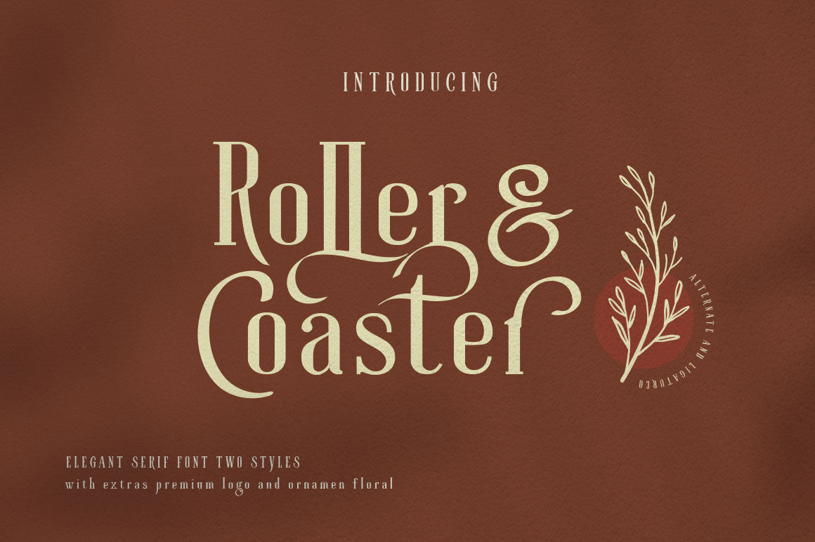 Roller Coaster Elegant Serif Bonus By Design And Co Thehungryjpeg Com