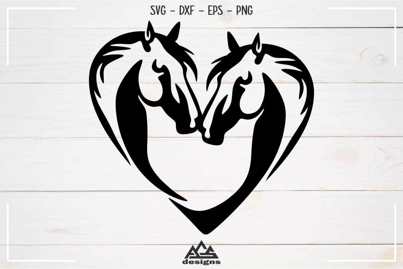 Download Horse Love Heart - Valentine Svg Design By AgsDesign ...