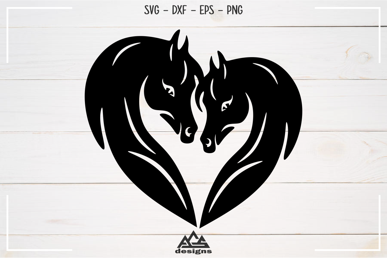 Download Horse Love Heart Valentine Svg Design By Agsdesign Thehungryjpeg Com