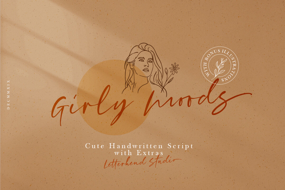 Girly Moods Script By Letterhend Thehungryjpeg Com
