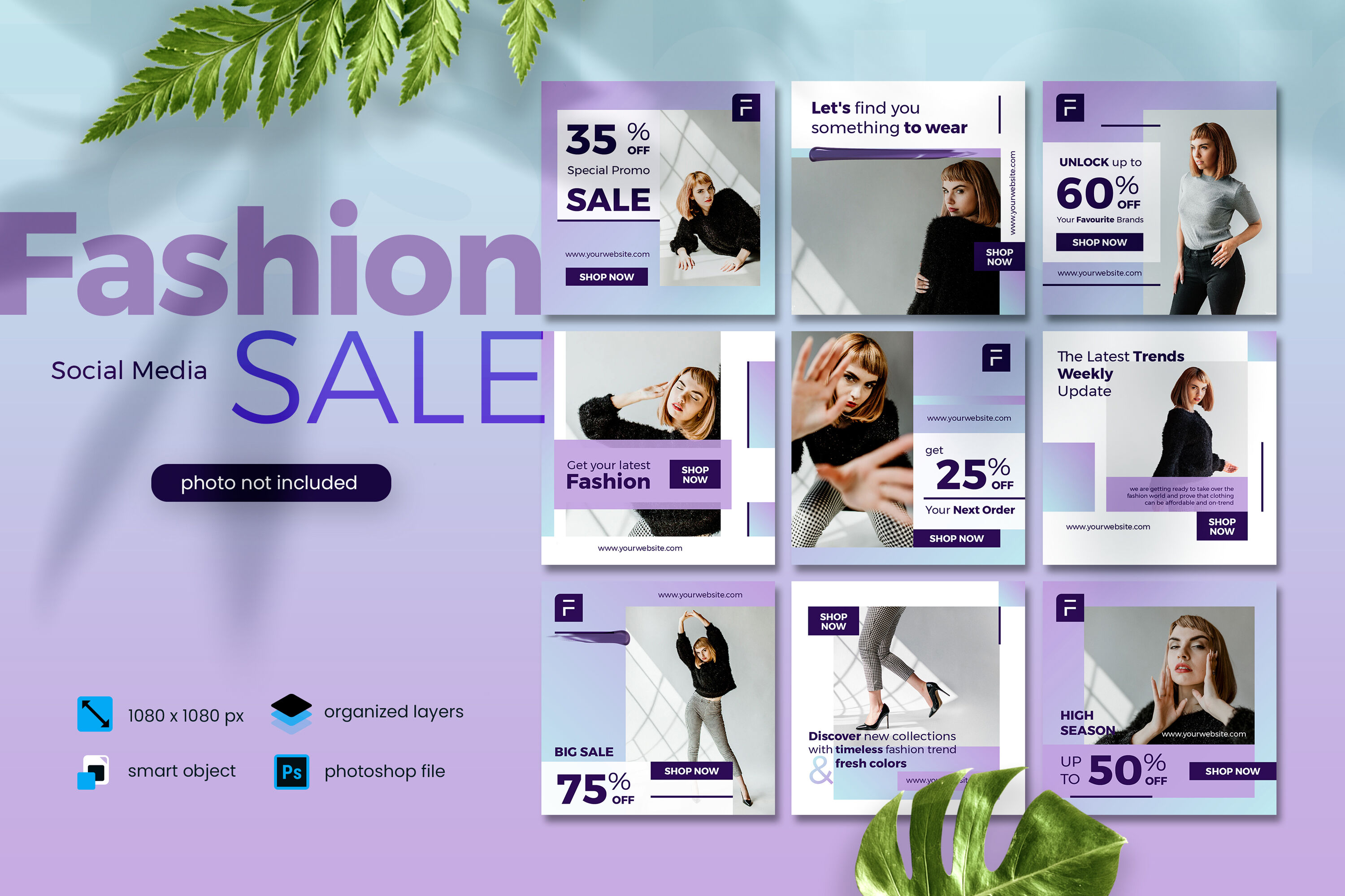 Fashion Sale Banner Social Media elegant purple template By diq™ DRMWN ...
