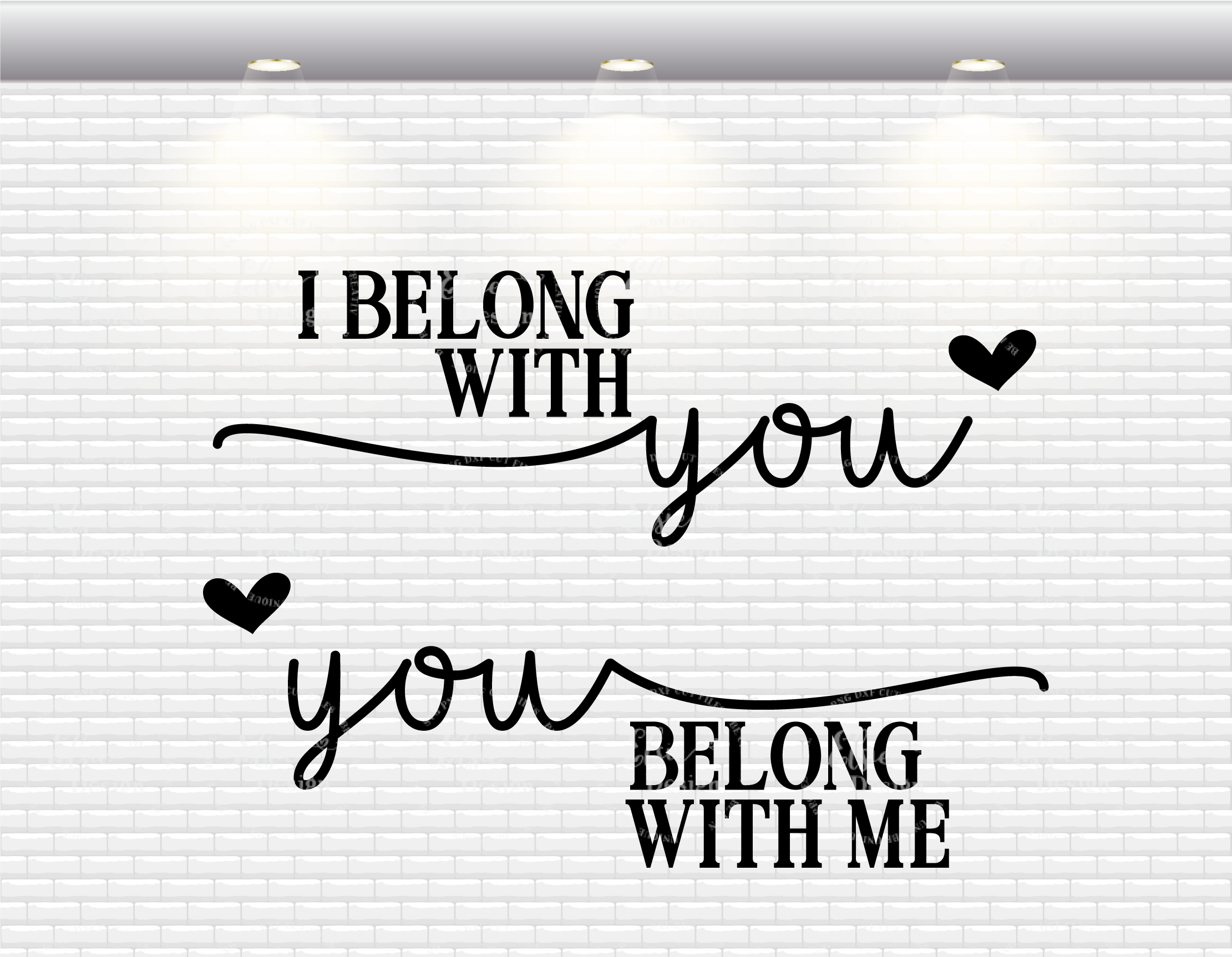 I Belong With You You Belong With Me Svg By Elsielovesdesign