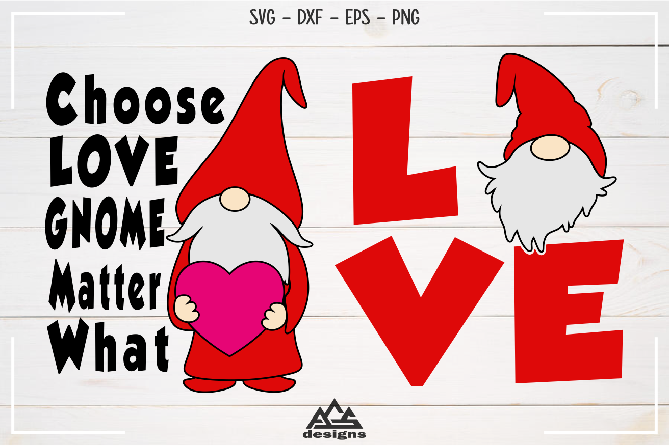 Love GNOME Valentine Svg Design By AgsDesign | TheHungryJPEG