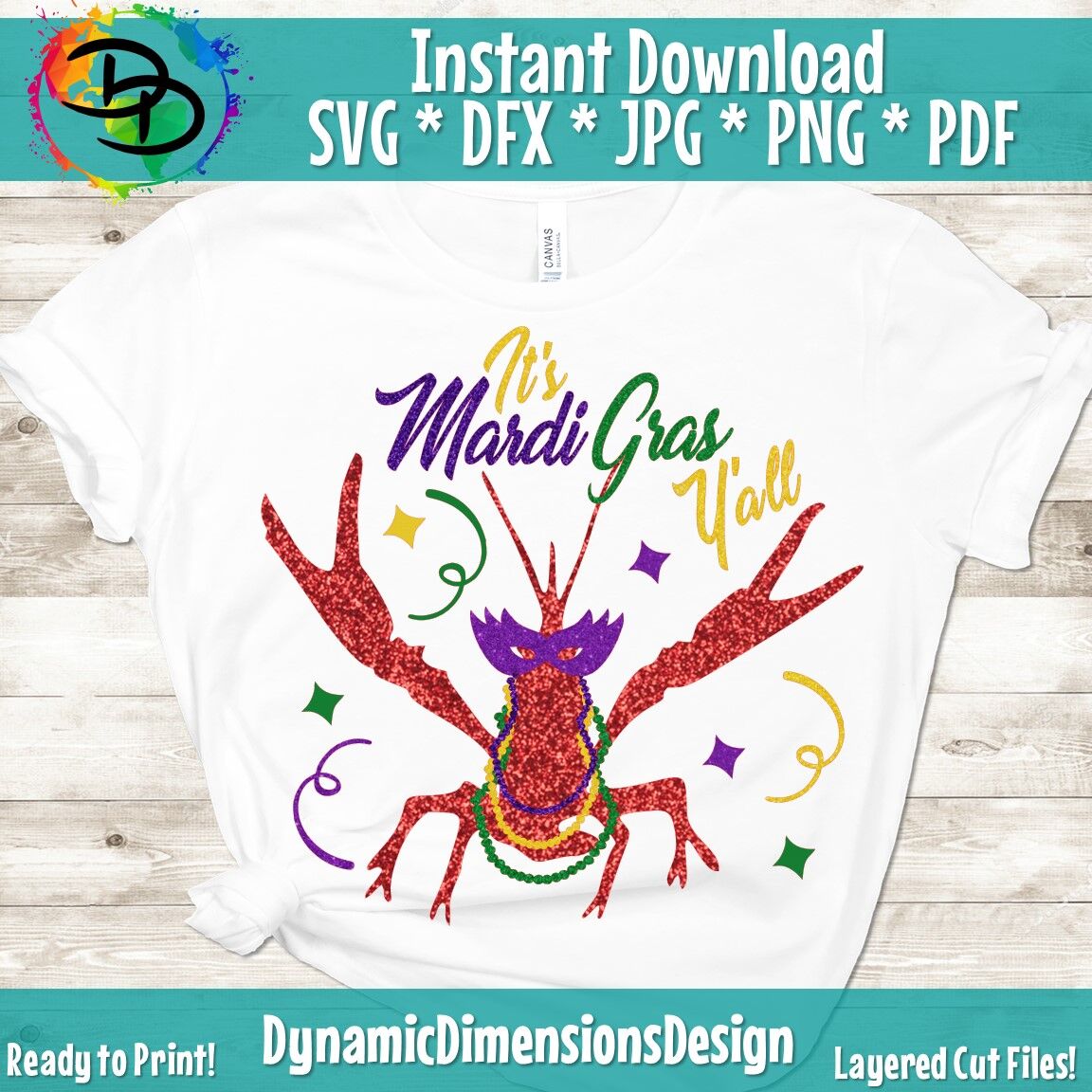 Crawfish svg, Mardi Gras svg. craw fish svg, crawfish shirt, Mardi Gra By  Dynamic Dimensions
