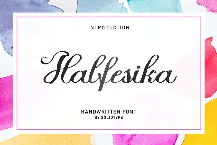 Halfesika Script By Solidtype Thehungryjpeg Com
