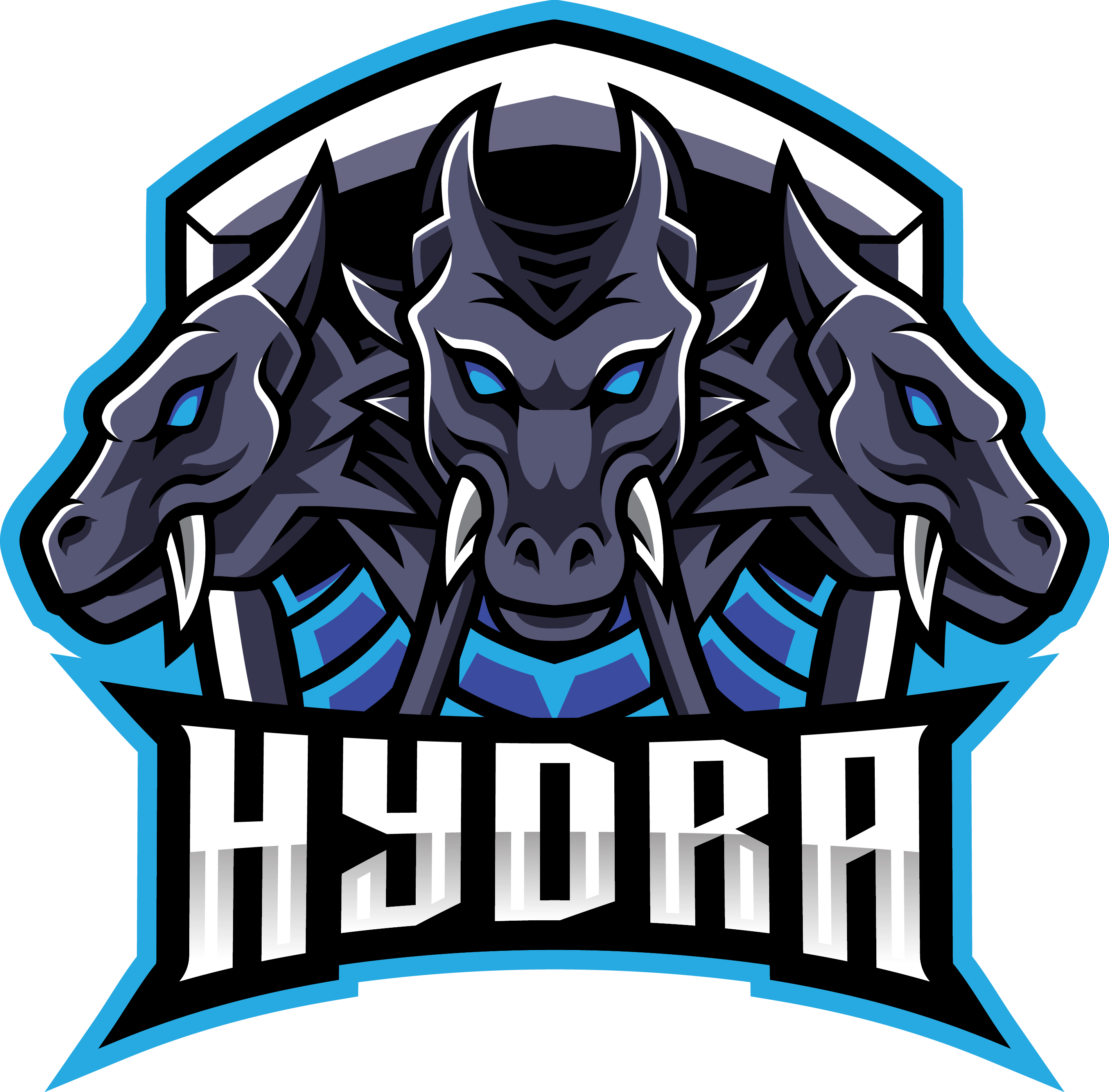 Hydra mascot esport logo design Royalty Free Vector Image