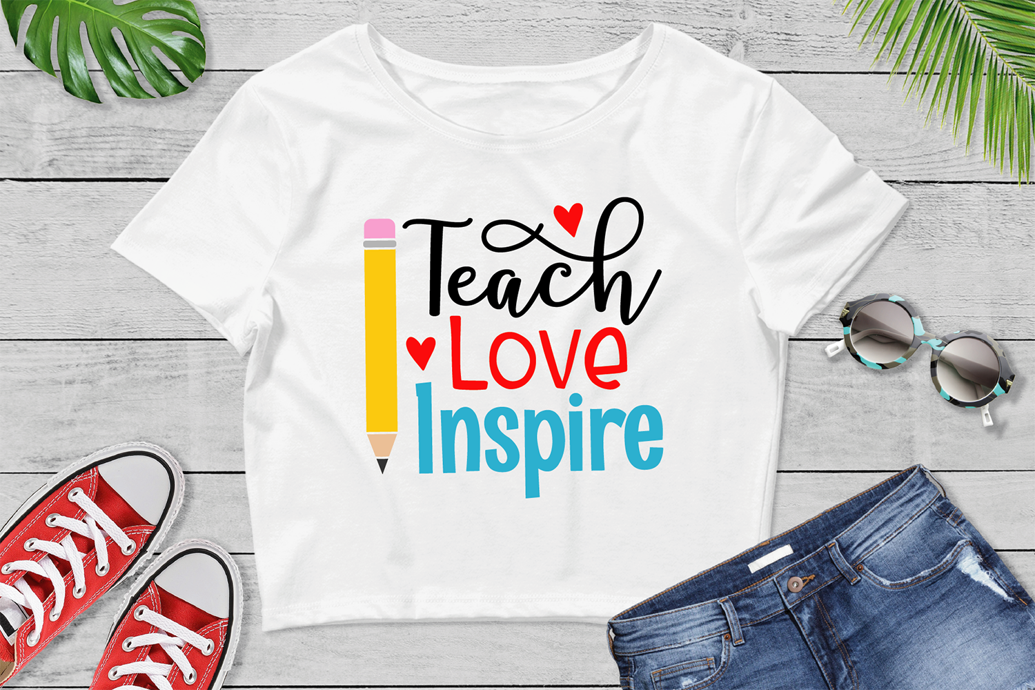 Download Teach love inspire SVG, Teacher SVG, School cut file By VR ...