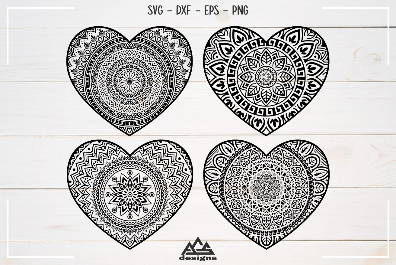 Download Heart Love Mandala Packs Svg Design By Agsdesign Thehungryjpeg Com