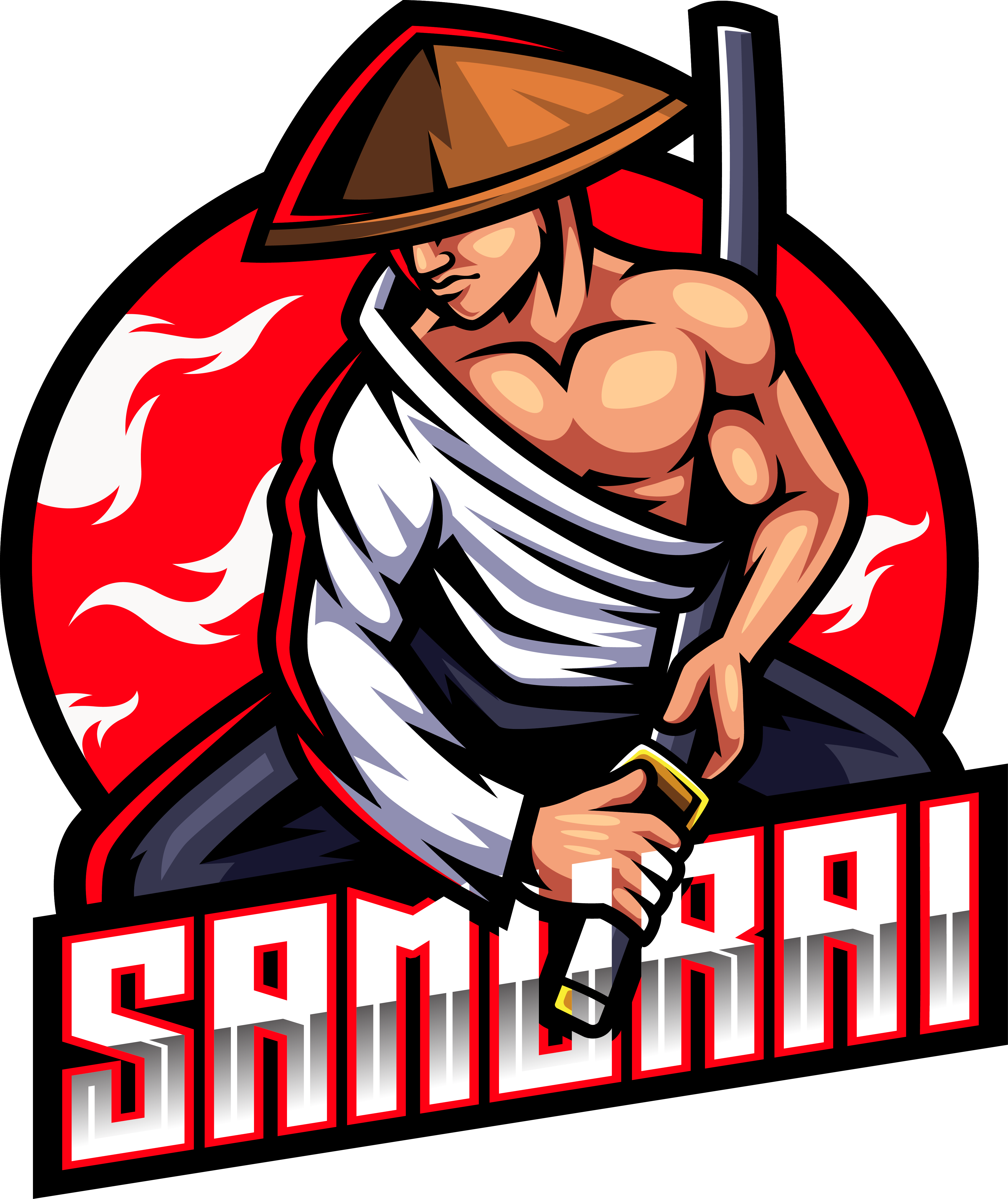 Samurai Esports Logo Para Mascote Ou Contra O Muscular Png Ninja | The ...