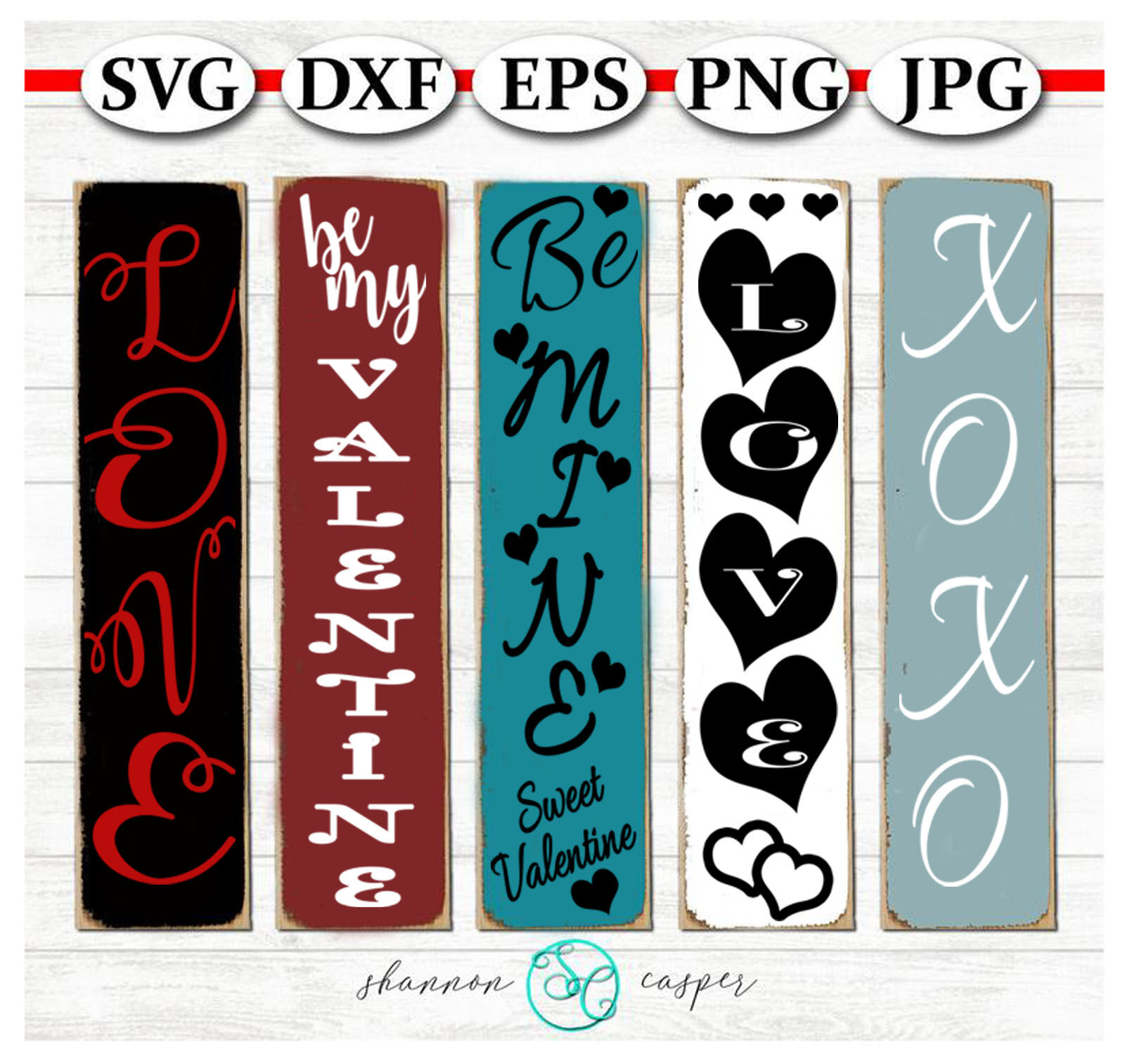 Download Valentine Porch Sign SVG Template Bundle By Shannon Casper ...