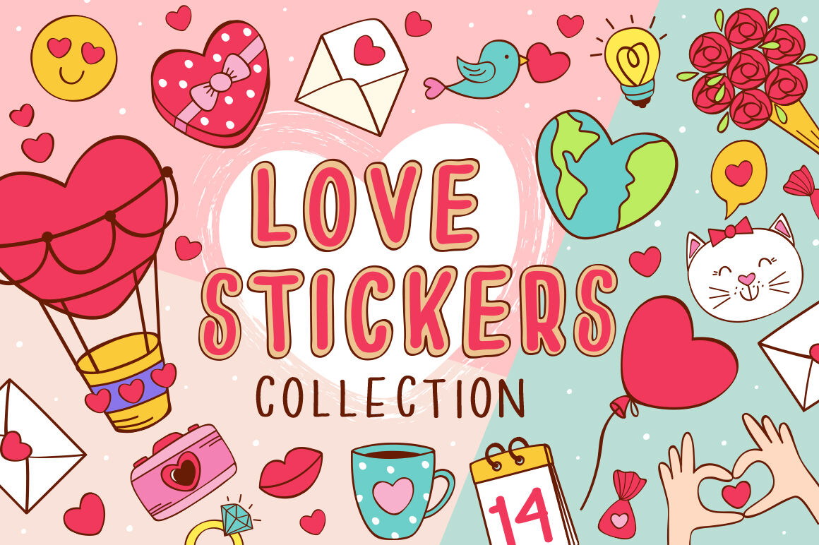 Love Stickers Set :: Behance