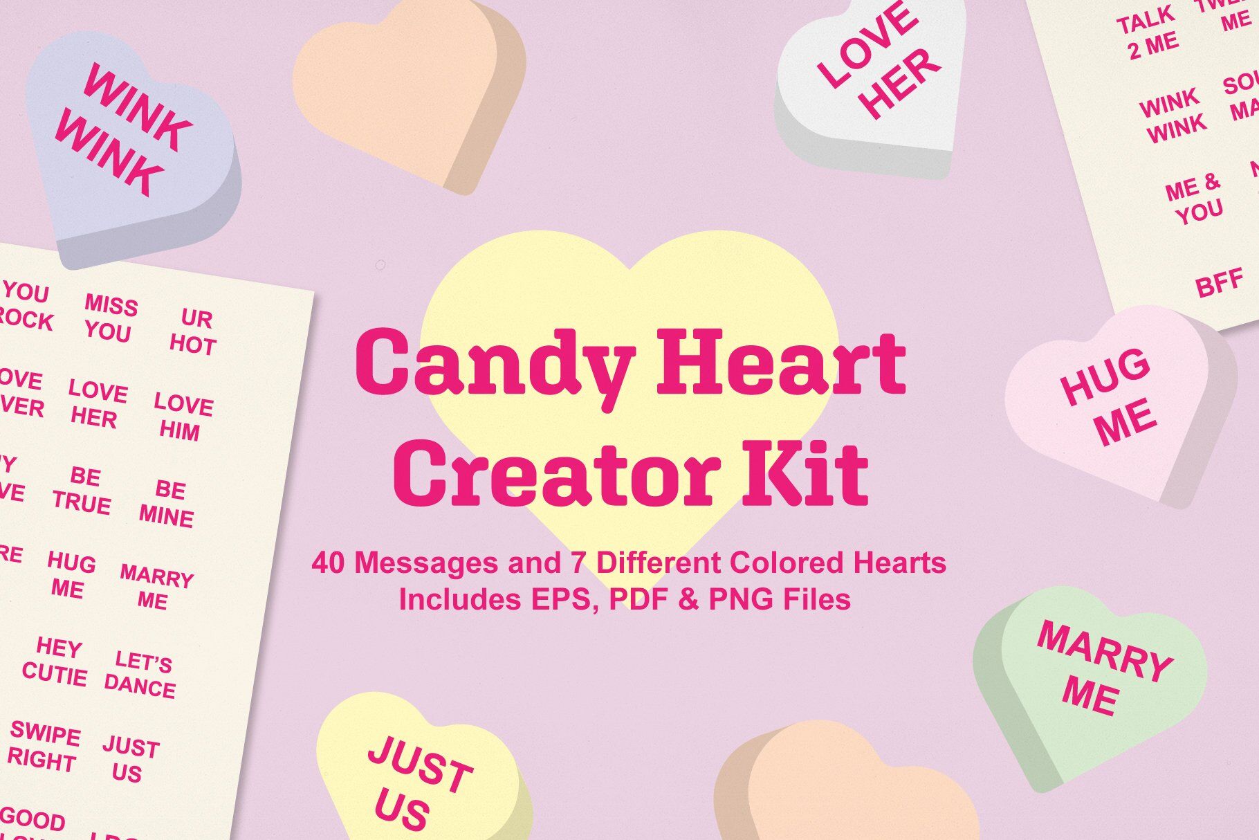 Candy Heart Creator Kit By Jesse Makes Thehungryjpeg Com