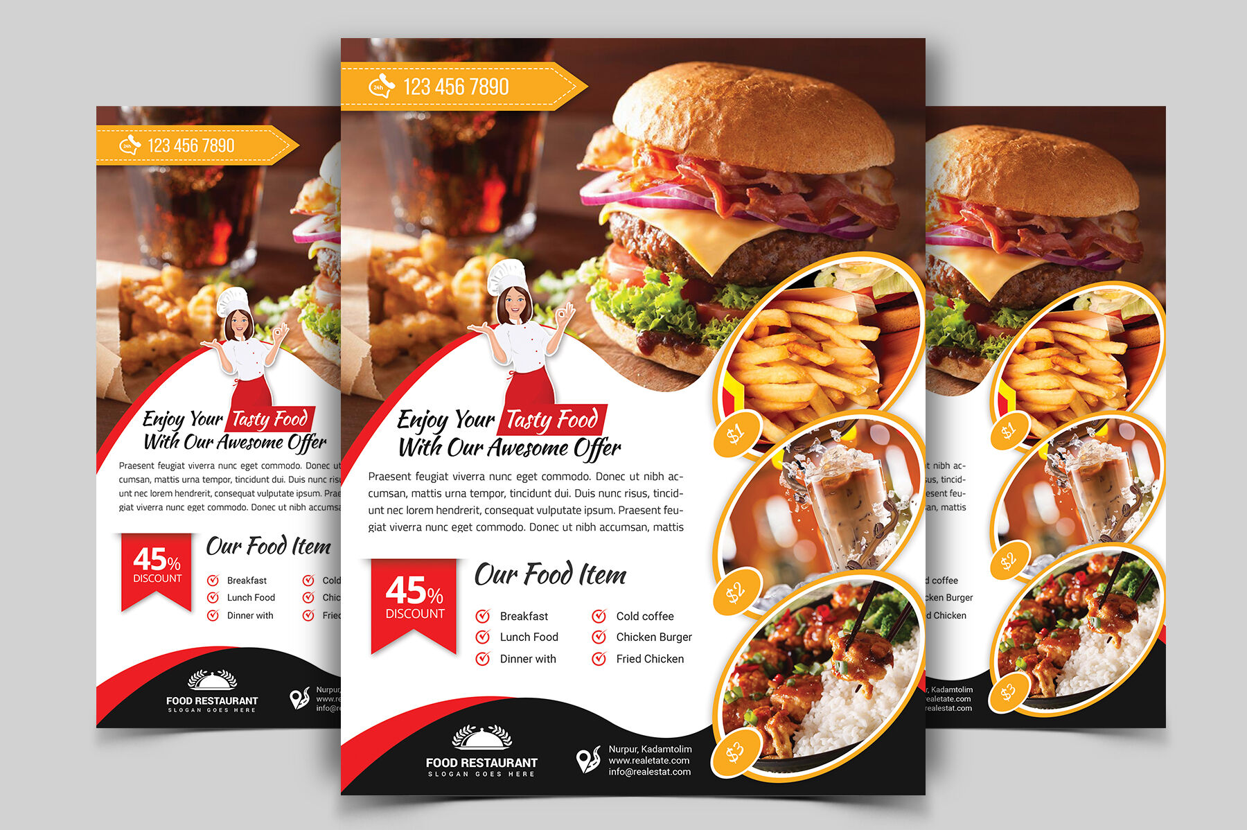 Free Restaurant Flyer Mockup Psd Free Download - Free PSD ...