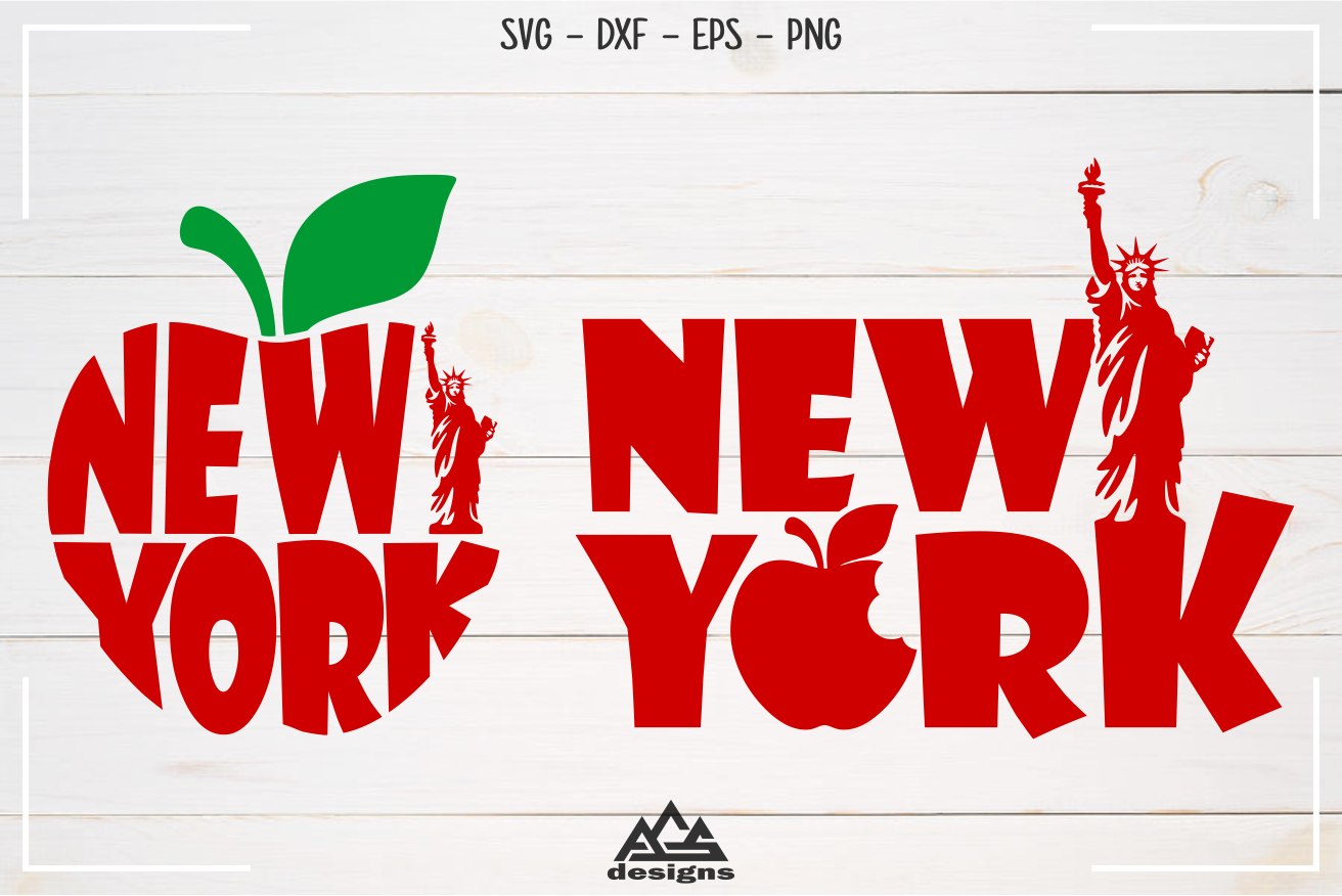 Download New York City Apple Svg Design By Agsdesign Thehungryjpeg Com