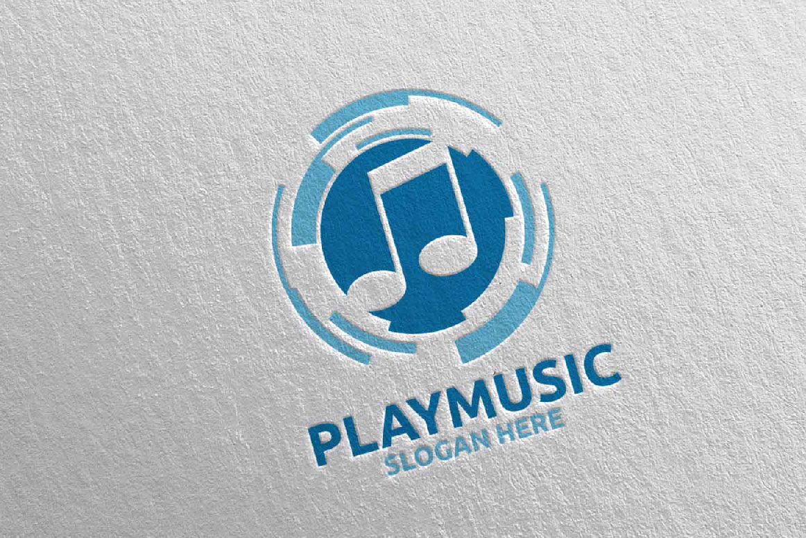 blue circle music logos