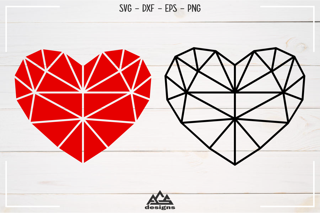 Download Heart Love Geometric Shape Svg Design By Agsdesign Thehungryjpeg Com