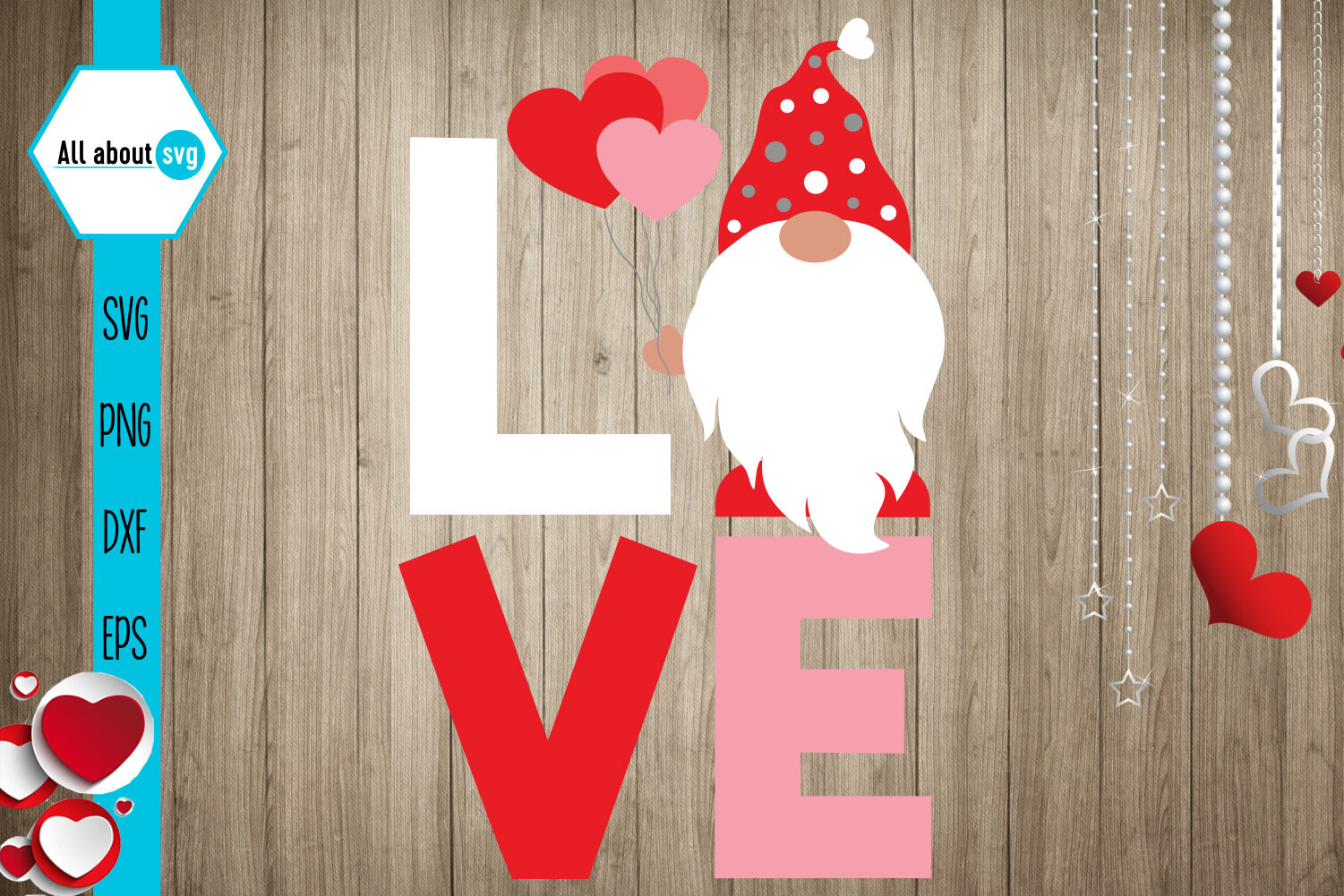 Love Gnome Svg, Valentines Gnome Svg By All About Svg ...