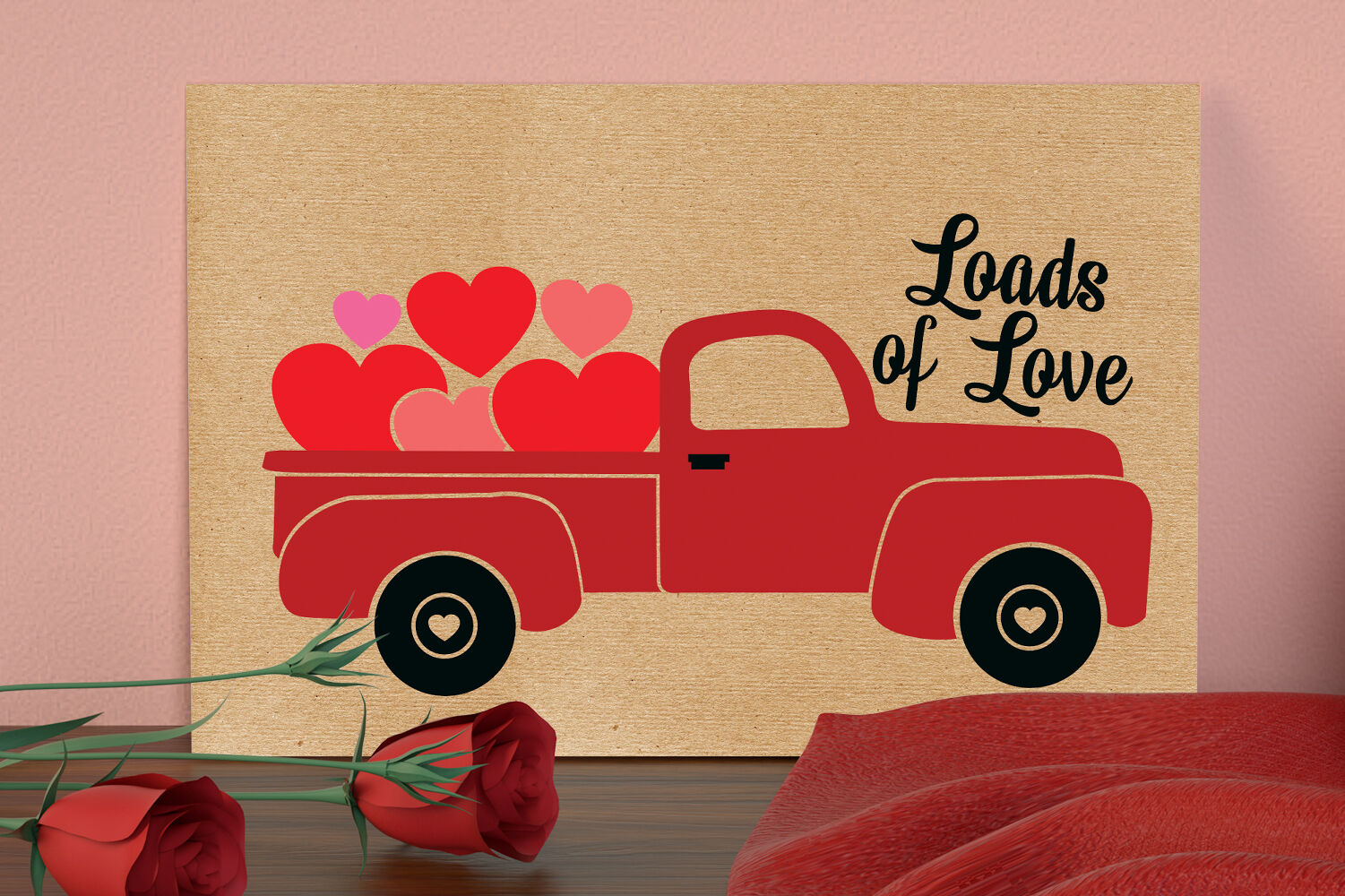 Download Loads Of Love, Valentines Truck Svg By All About Svg | TheHungryJPEG.com