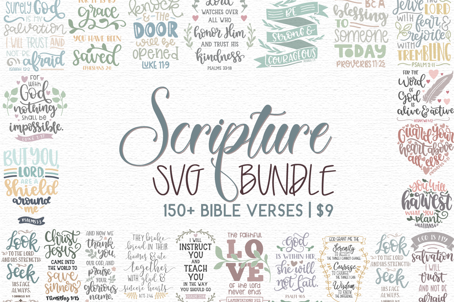 Scripture Svg Bundle 150 Bible Verses By Lovesvg Thehungryjpeg Com