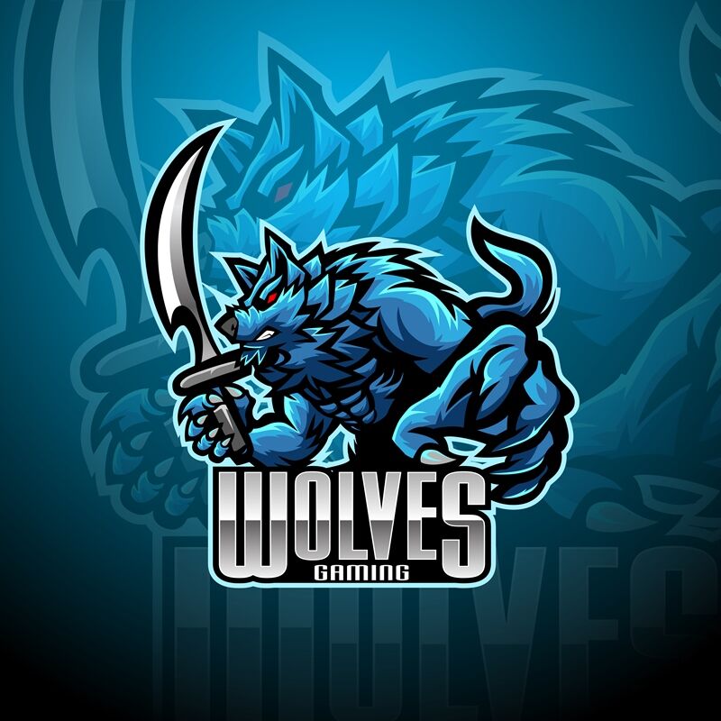 Wild wolf esport mascot logo design By Visink | TheHungryJPEG