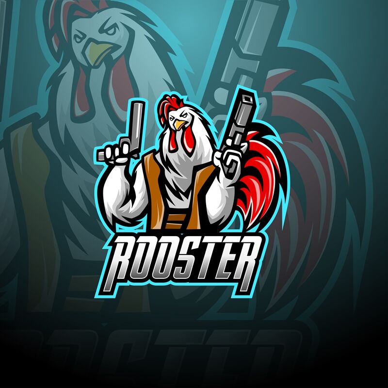 Rooster With Gun Mascot Logo Design By Visink Thehungryjpeg