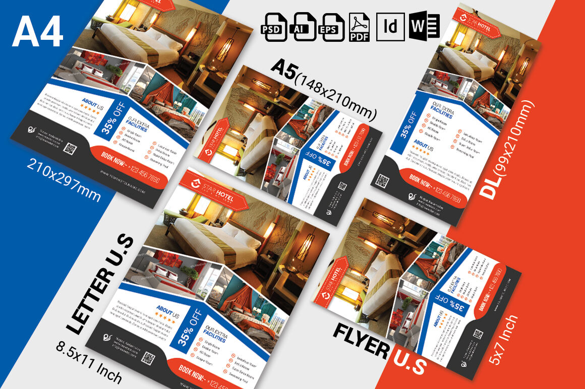 Hotel Flyer Template Vol 07 By Imagine Design Studio Thehungryjpeg Com