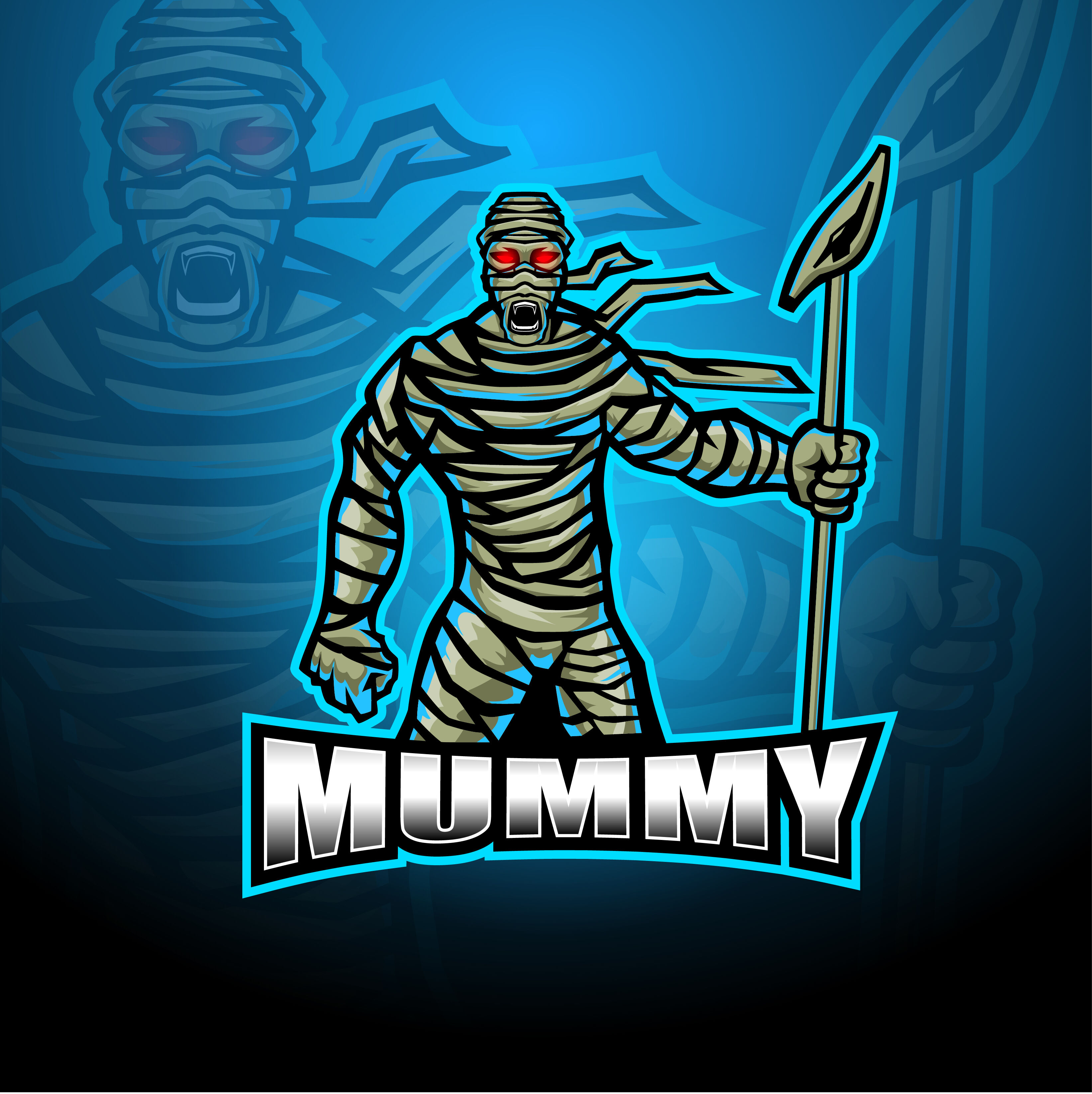 Mummy Vector Illustrations - E Sports T-Shirt Design