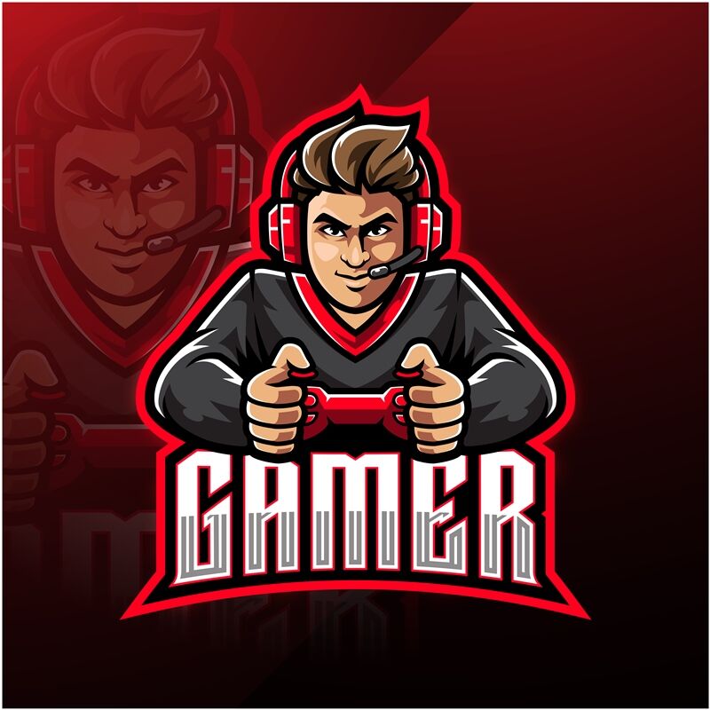 Gamer esport mascot logo design By Visink | TheHungryJPEG