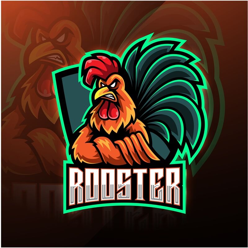 Rooster Esport Mascot Logo Design By Visink Thehungryjpeg