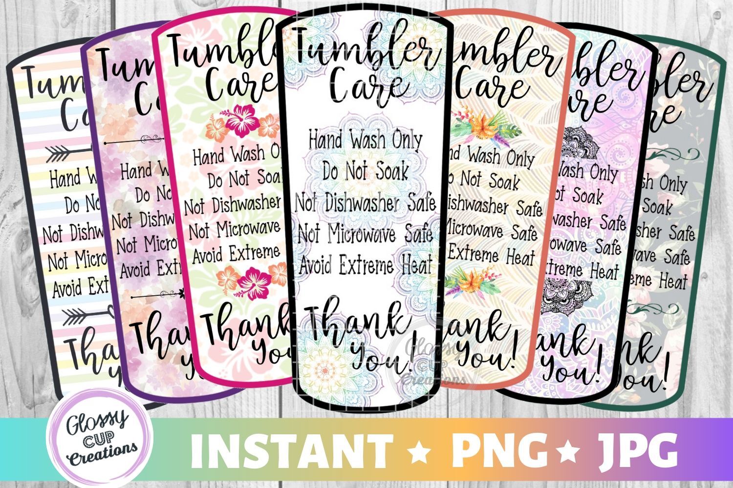 Free Printable Care Cards For Tumblers Free Printable Care Cards For Your Silhouette Or Cricut