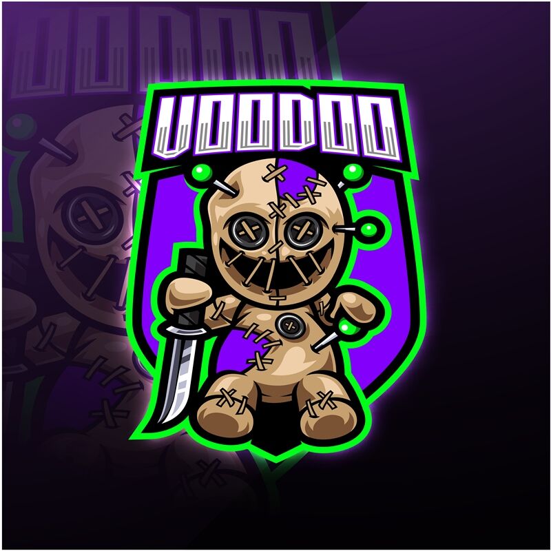 Voodoo Esport Mascot Logo Design By Visink Thehungryjpeg Com