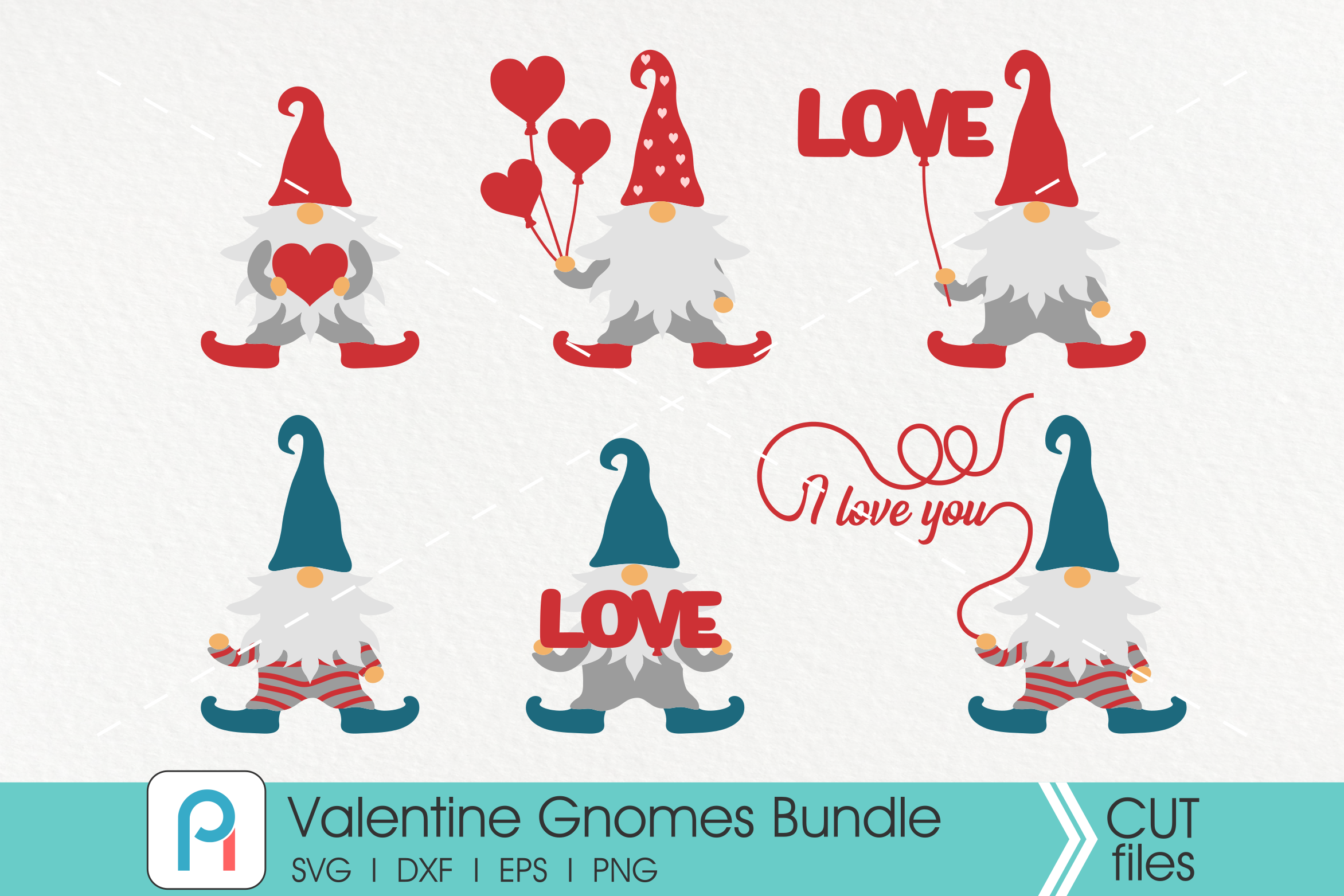 Valentine Gnomes Svg, Gnomes Svg, Cute Gnomes Svg By Pinoyart