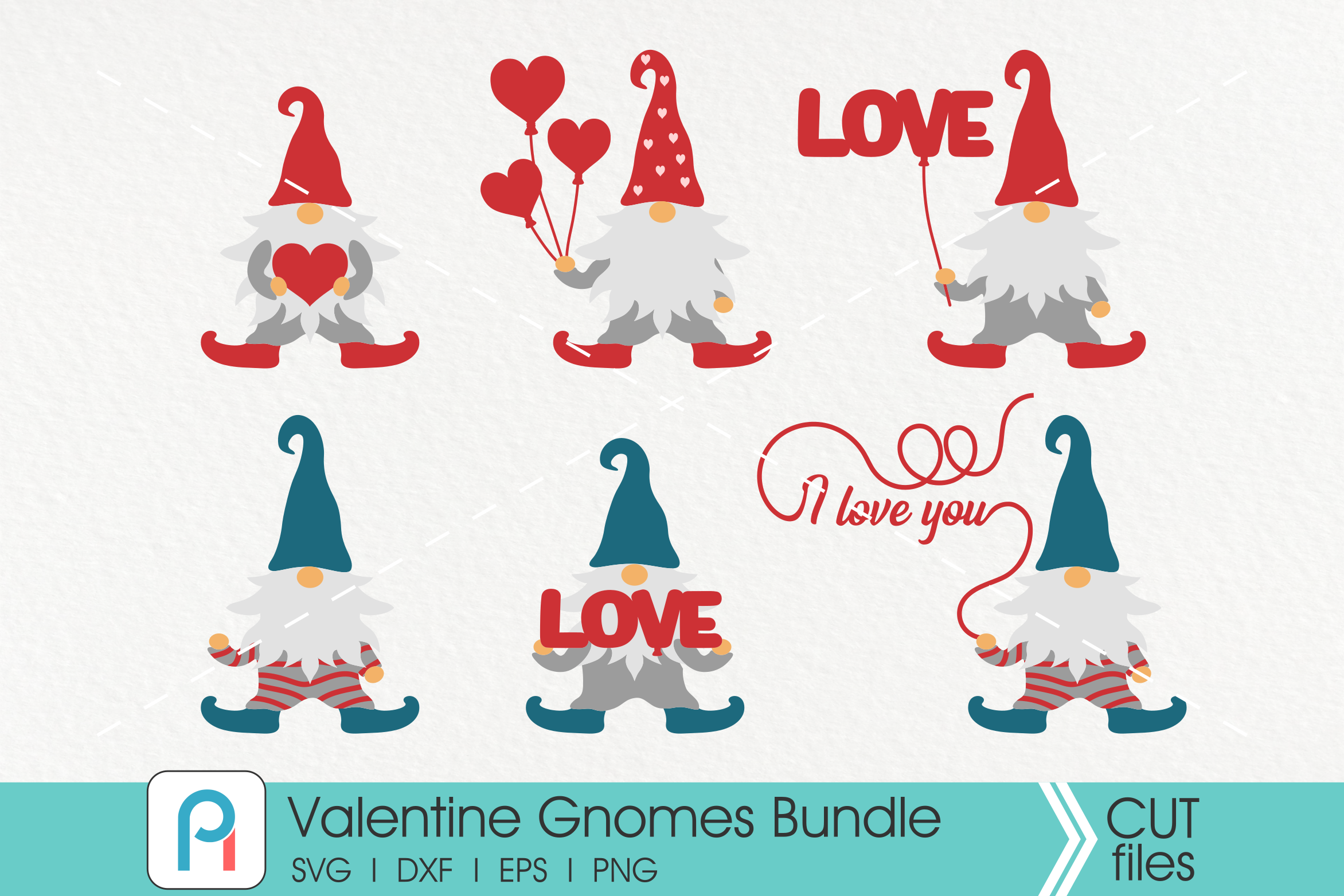 Download Valentine Gnomes Svg, Gnomes Svg, Cute Gnomes Svg By ...