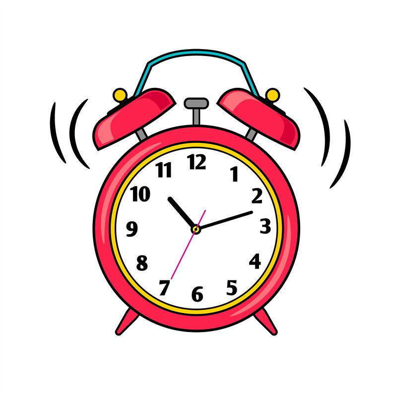 cartoon alarm clock