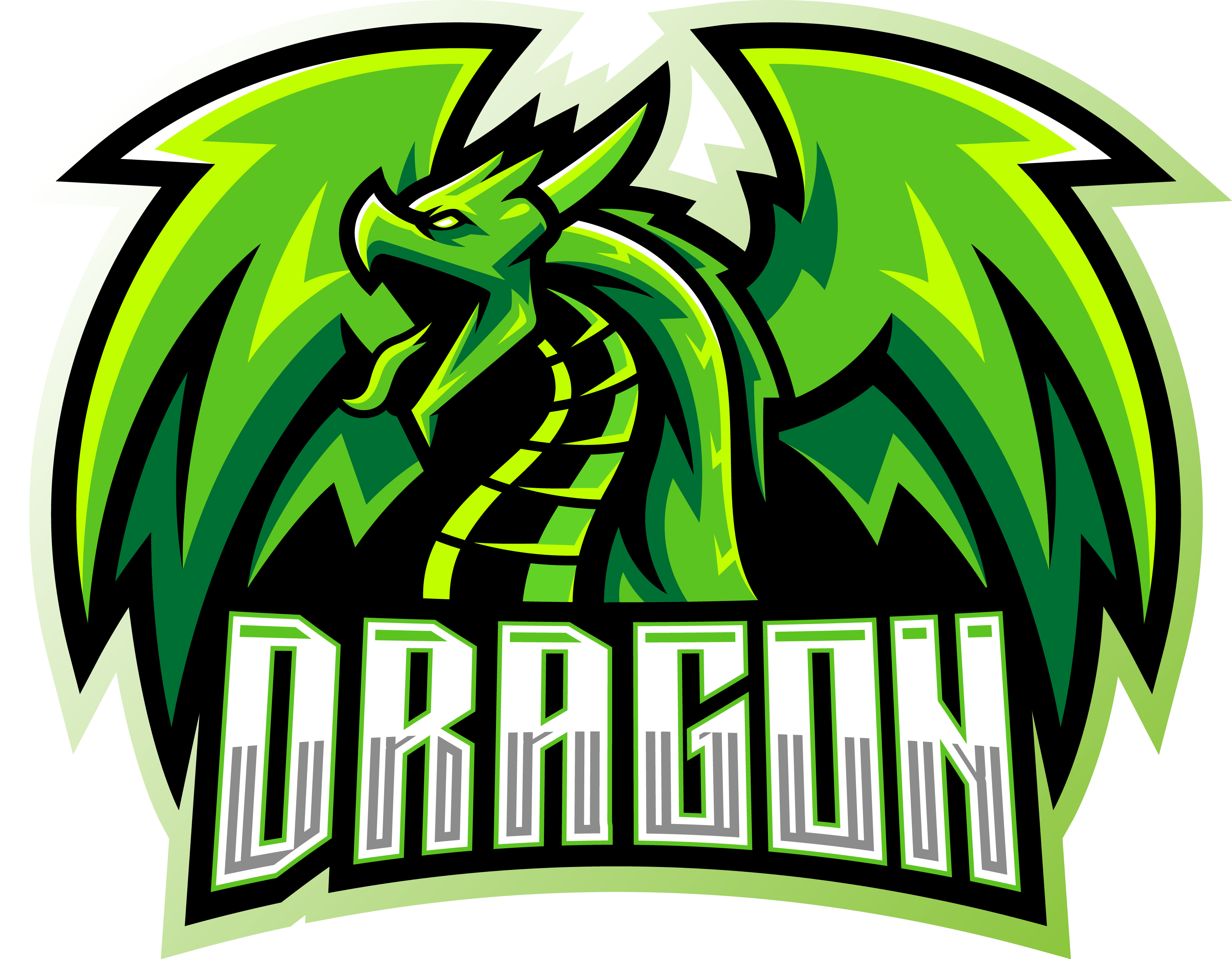 Dragon esport mascot logo design By Visink | TheHungryJPEG.com