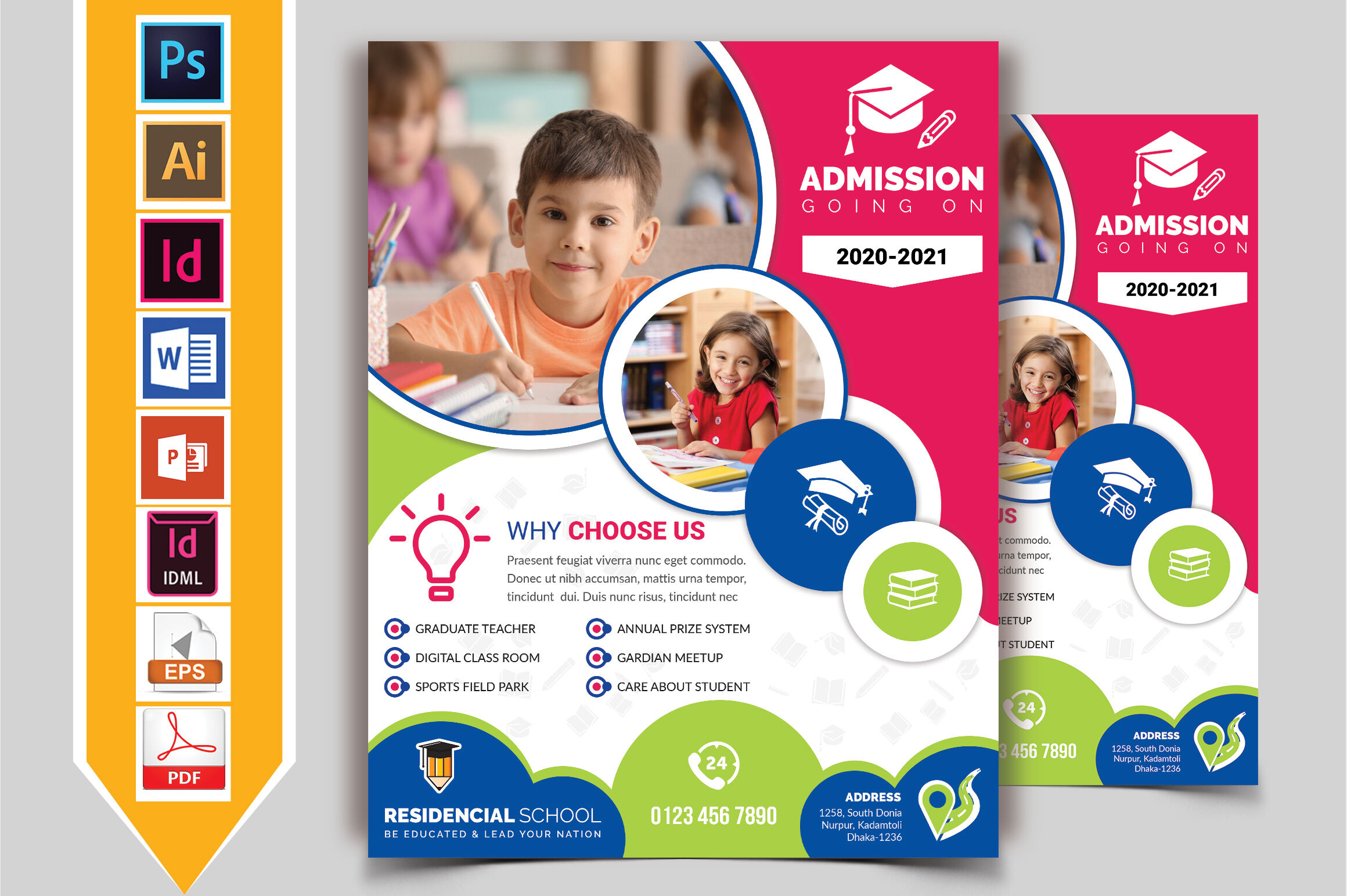 School Flyer Template Vol-21 By Imagine Design Studio Intended For School Brochure Design Templates