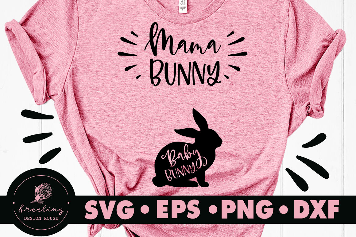 Mama Bunny Baby Bunny Svg By Freeling Design House Thehungryjpeg Com